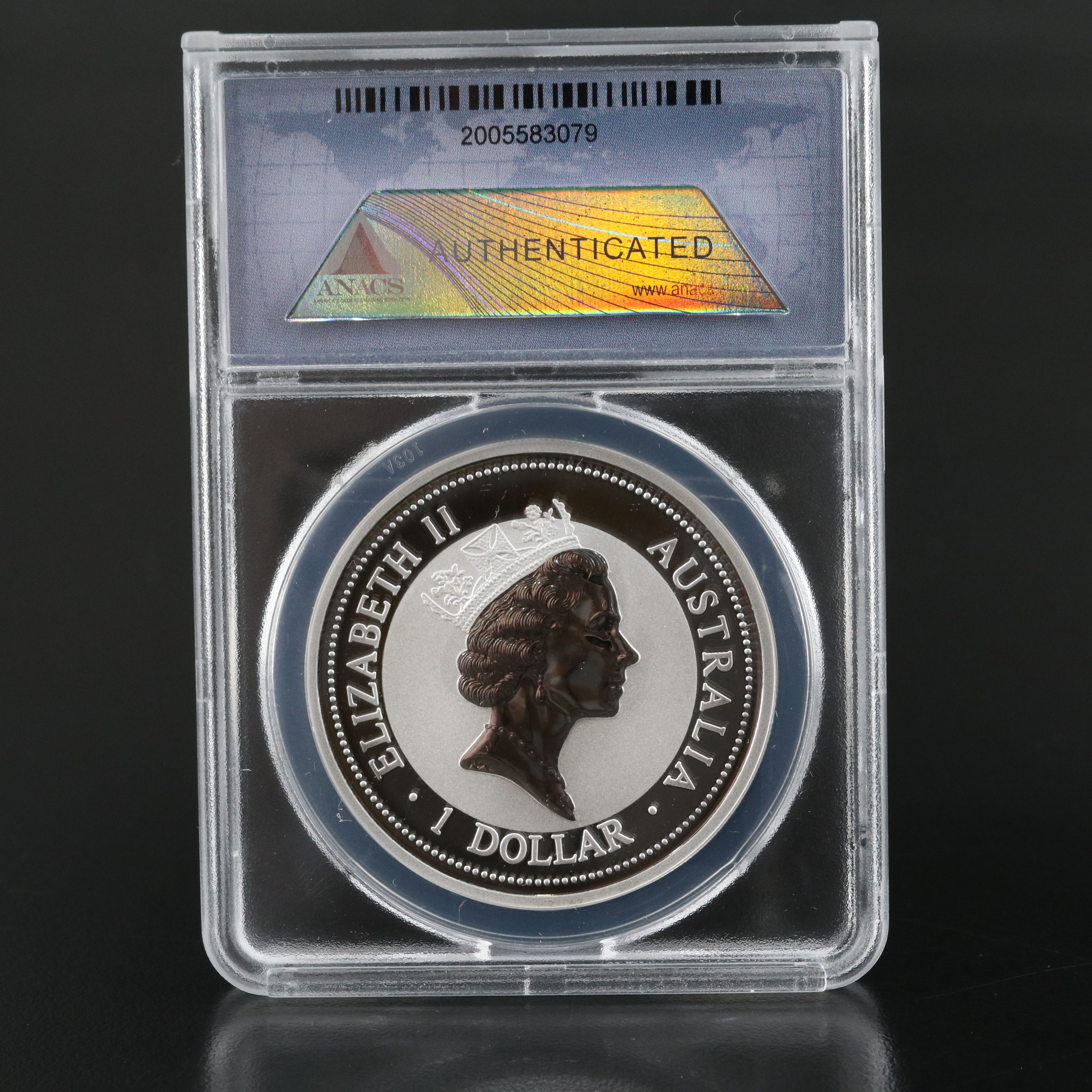 ANACS MS70 DCAM 1995 Australia Silver One Dollar Kookaburra