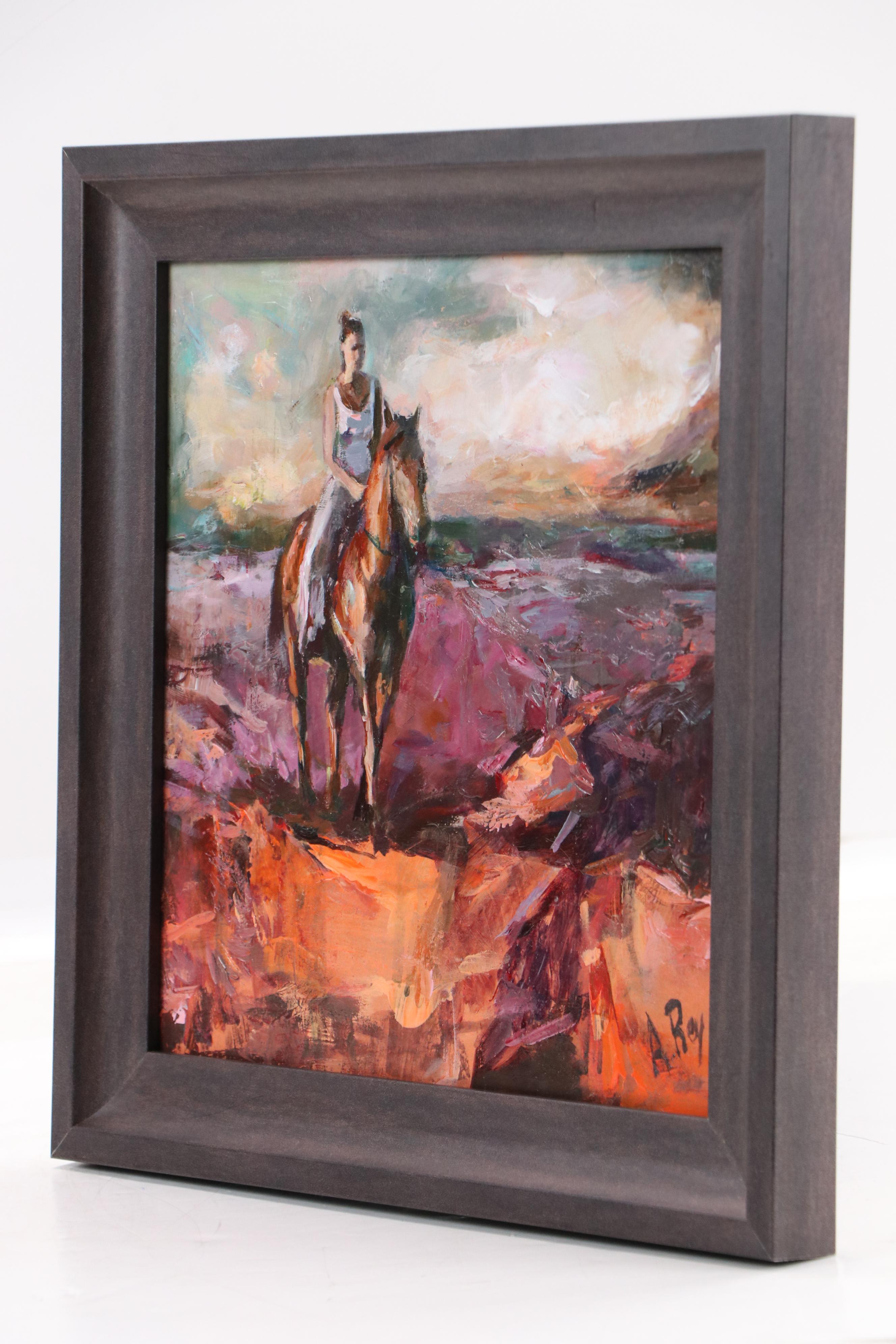 Agnes Rey Western Genre Landscape Oil Painting "Voyage," 2025