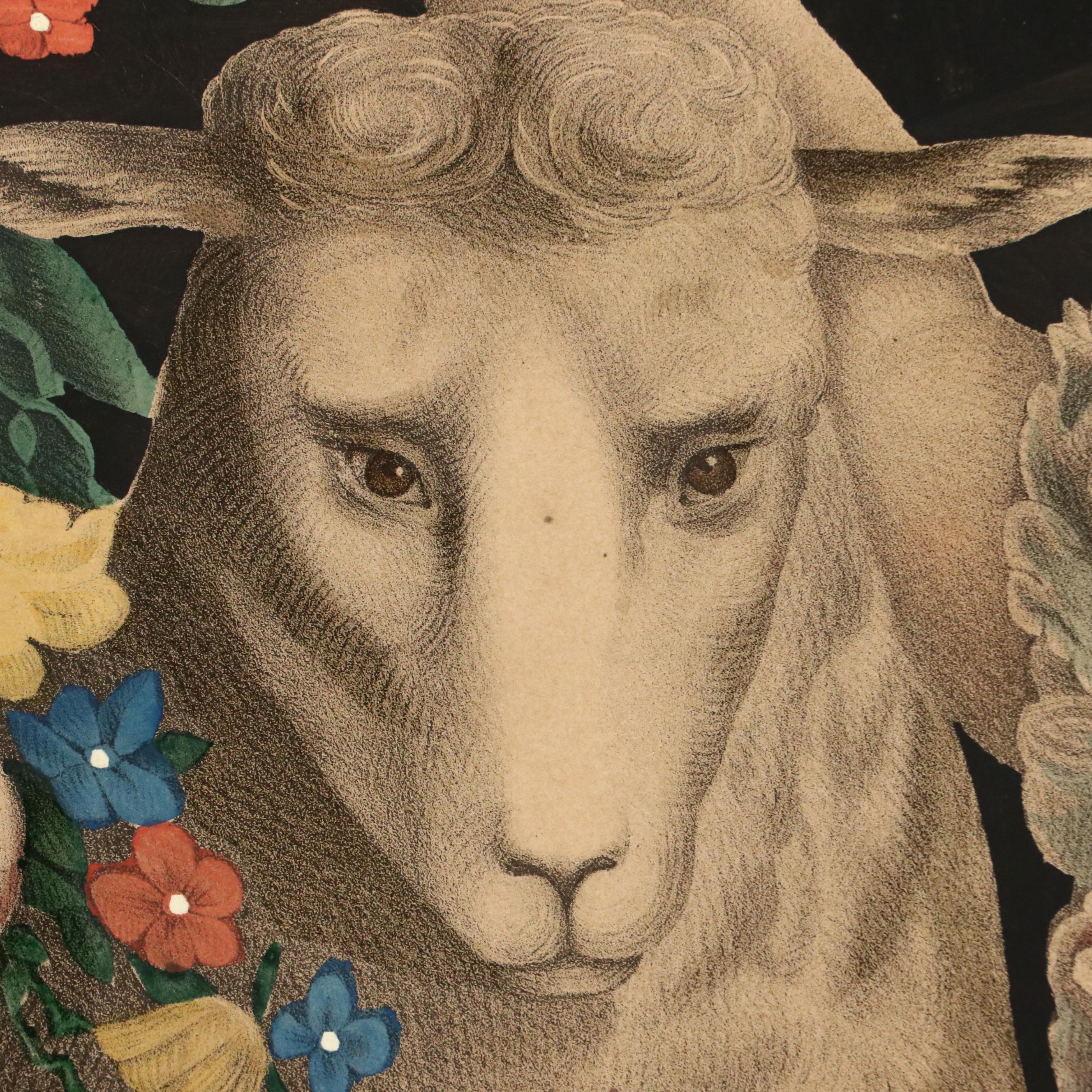 Hand-Colored Lithograph After Thomas Kelly "Innocence," 19th Century