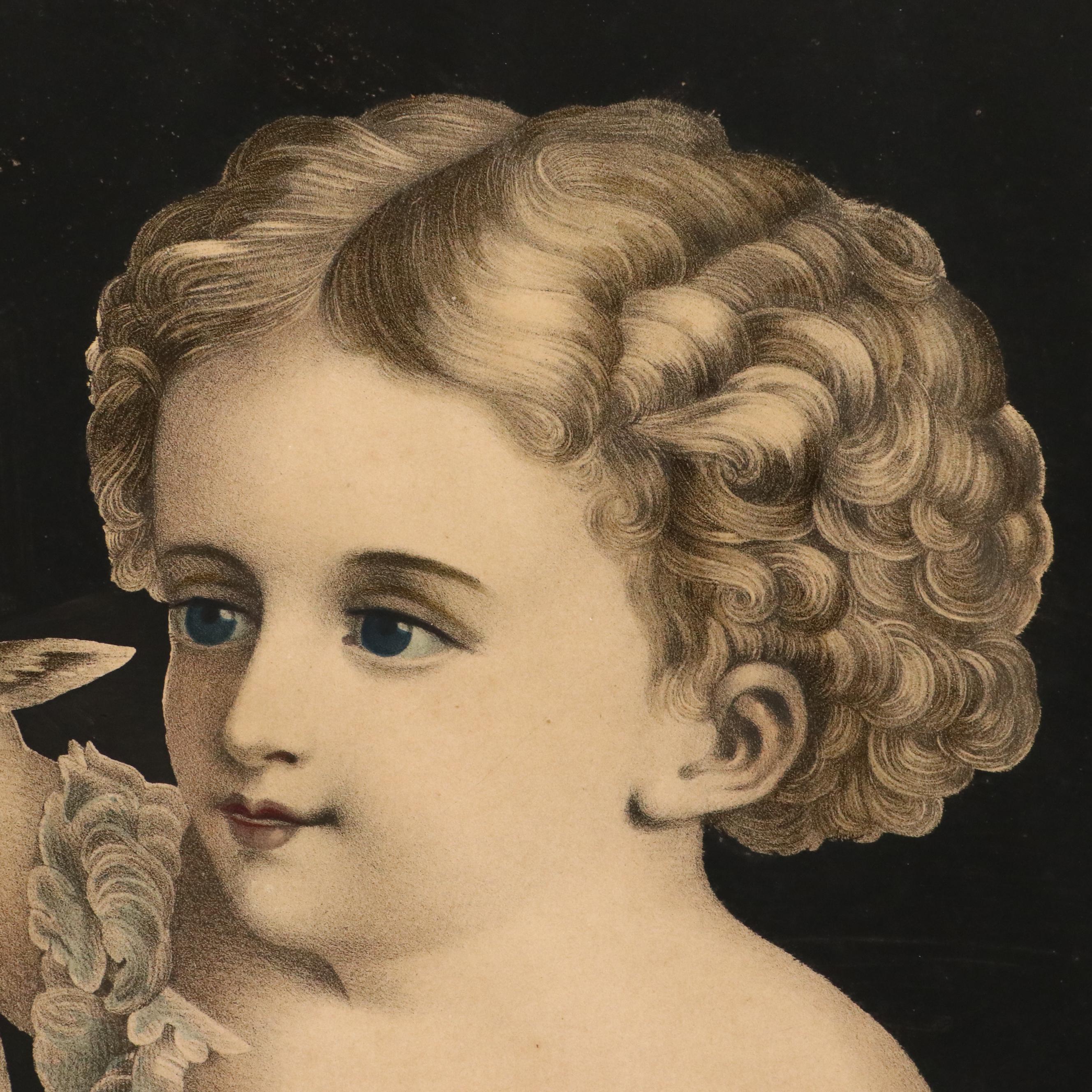 Hand-Colored Lithograph After Thomas Kelly "Innocence," 19th Century