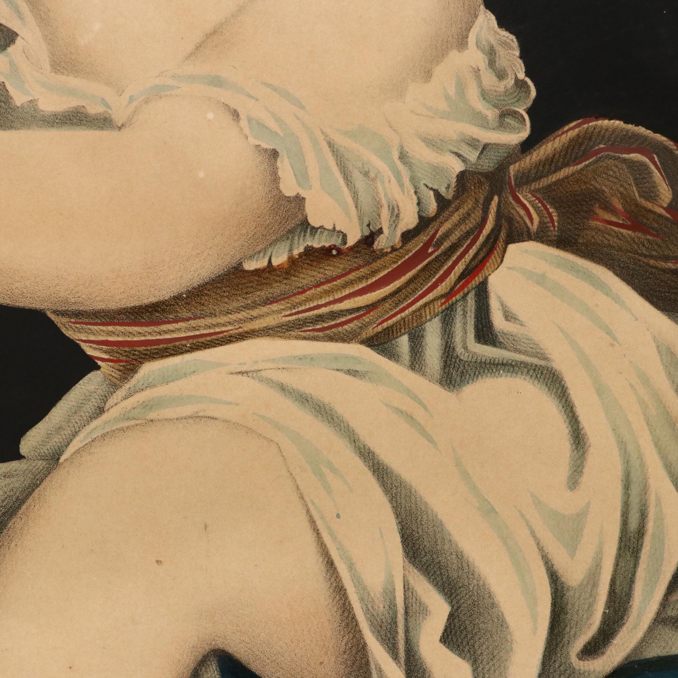 Hand-Colored Lithograph After Thomas Kelly "Innocence," 19th Century