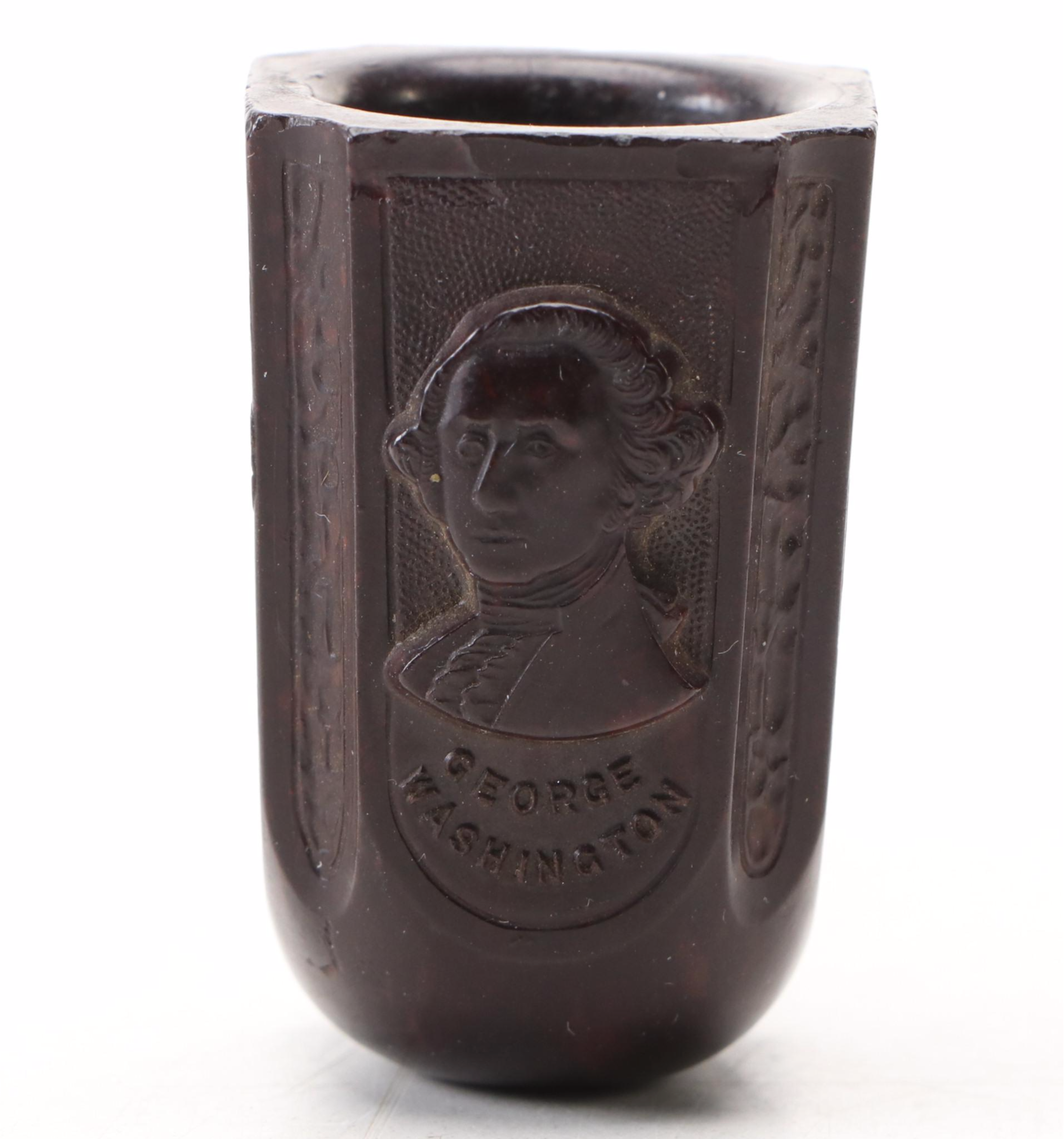 Civil War Era Patriotic "George Washington" Gutta-Percha Tobacco Pipe