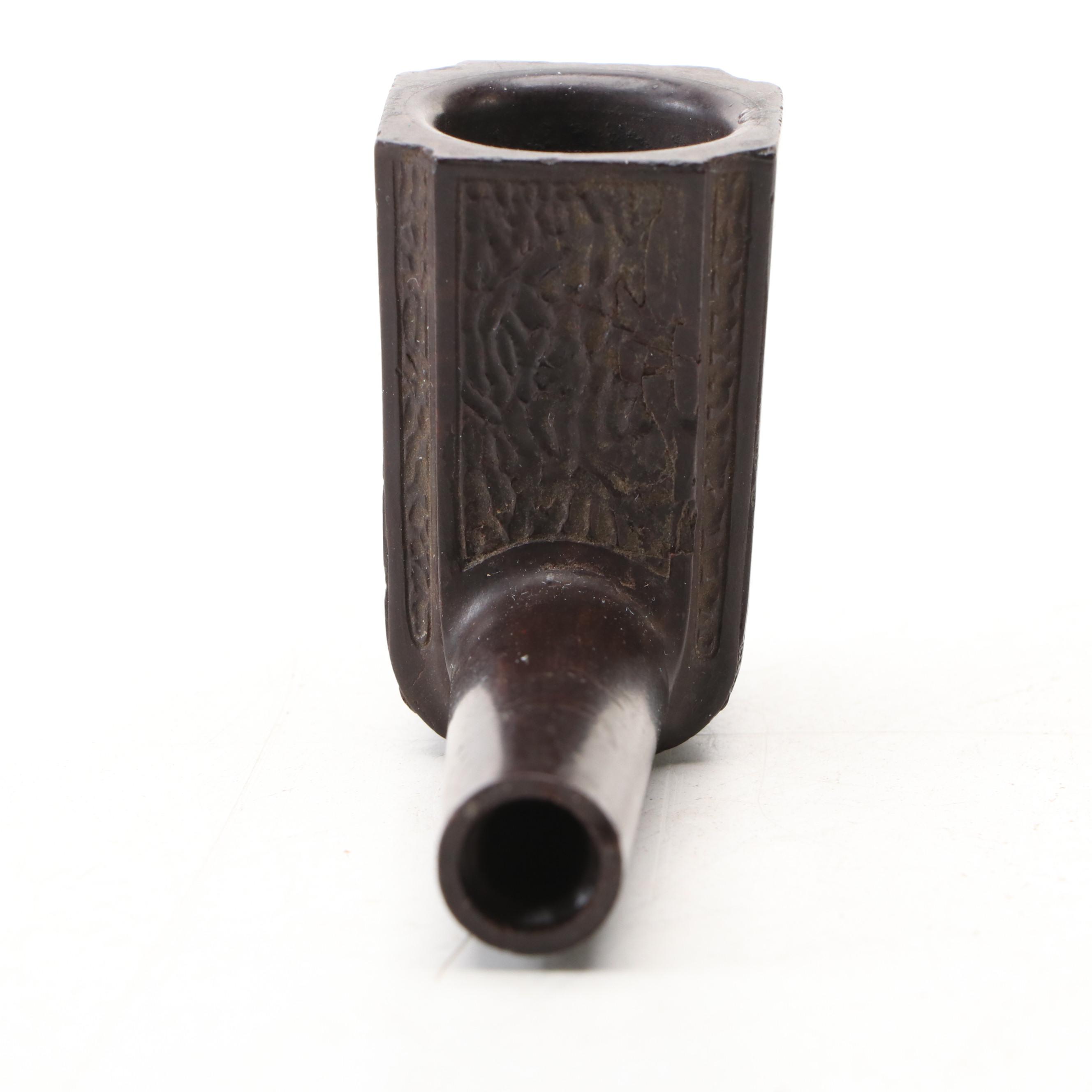 Civil War Era Patriotic "George Washington" Gutta-Percha Tobacco Pipe