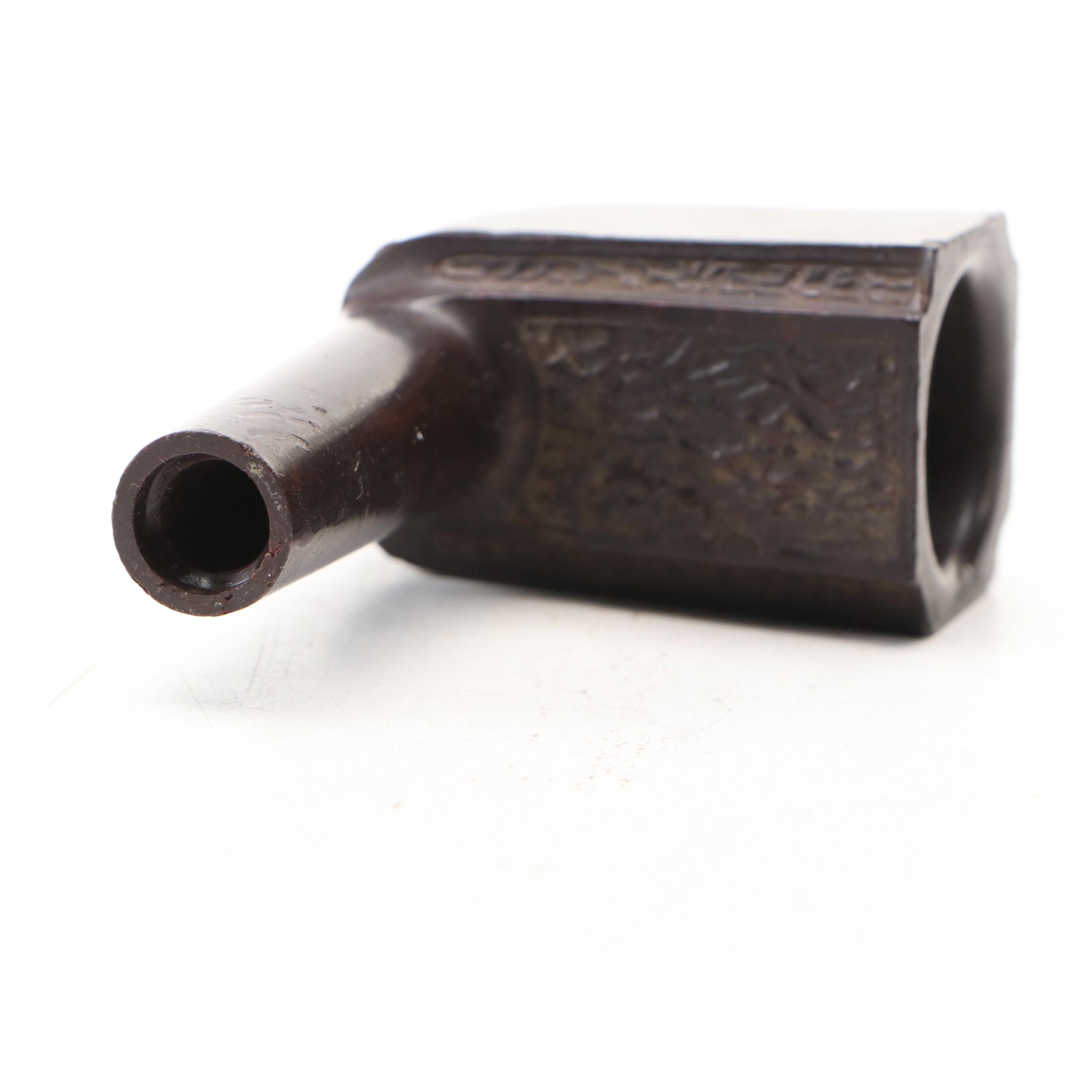 Civil War Era Patriotic "George Washington" Gutta-Percha Tobacco Pipe