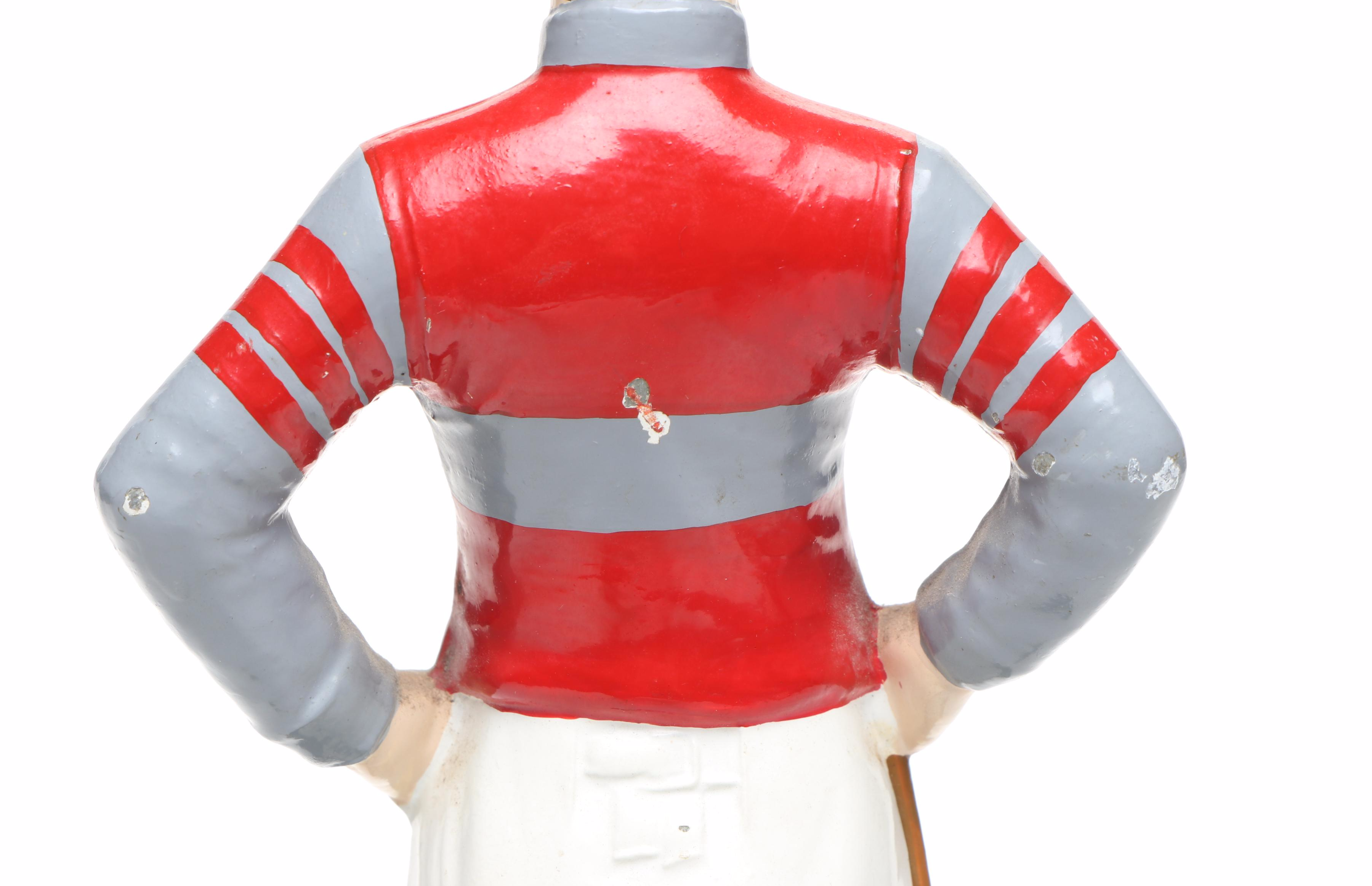 Miniature Cast Metal Horse Jockey Statue