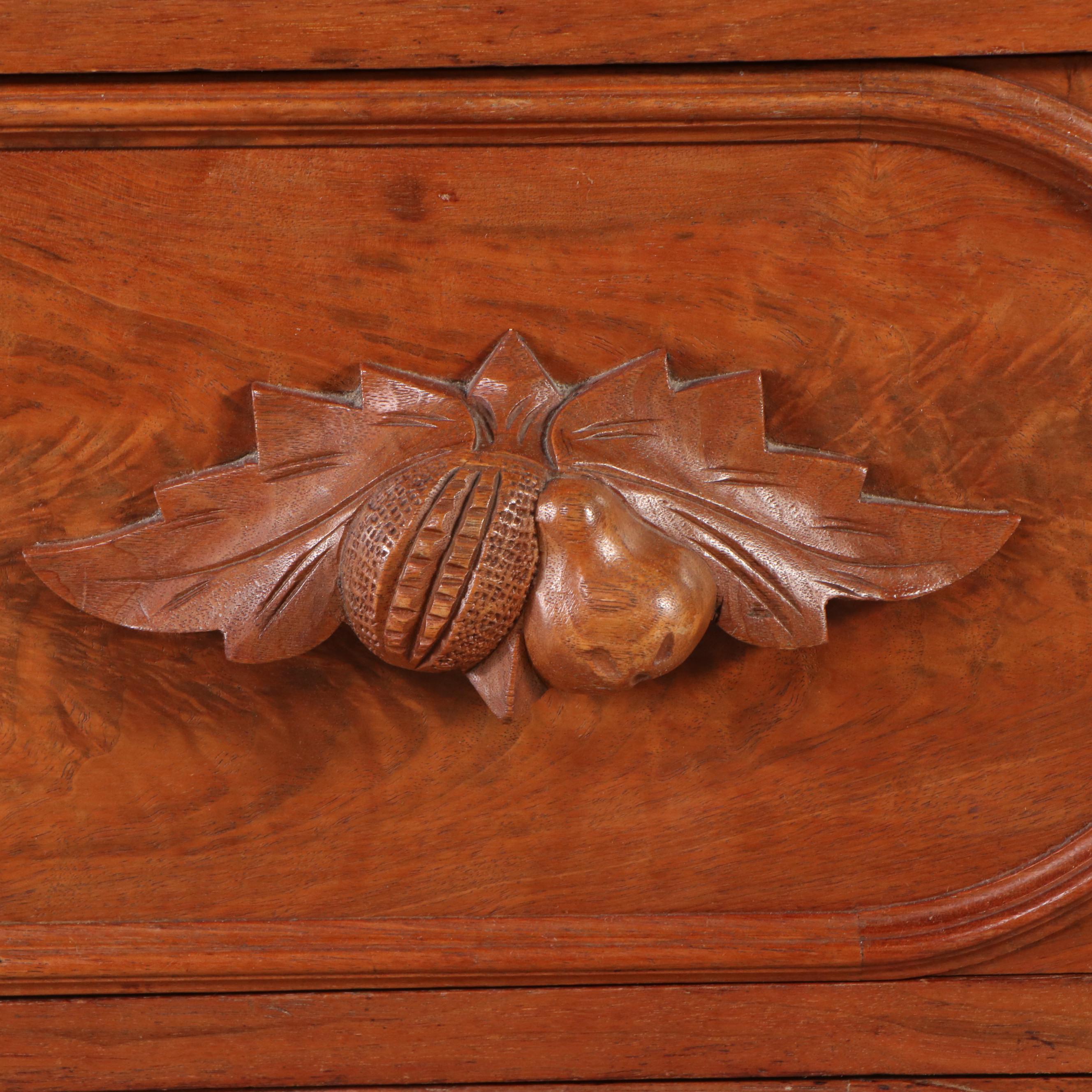 Victorian Walnut Washstand with Marble Top, Late 19th Century