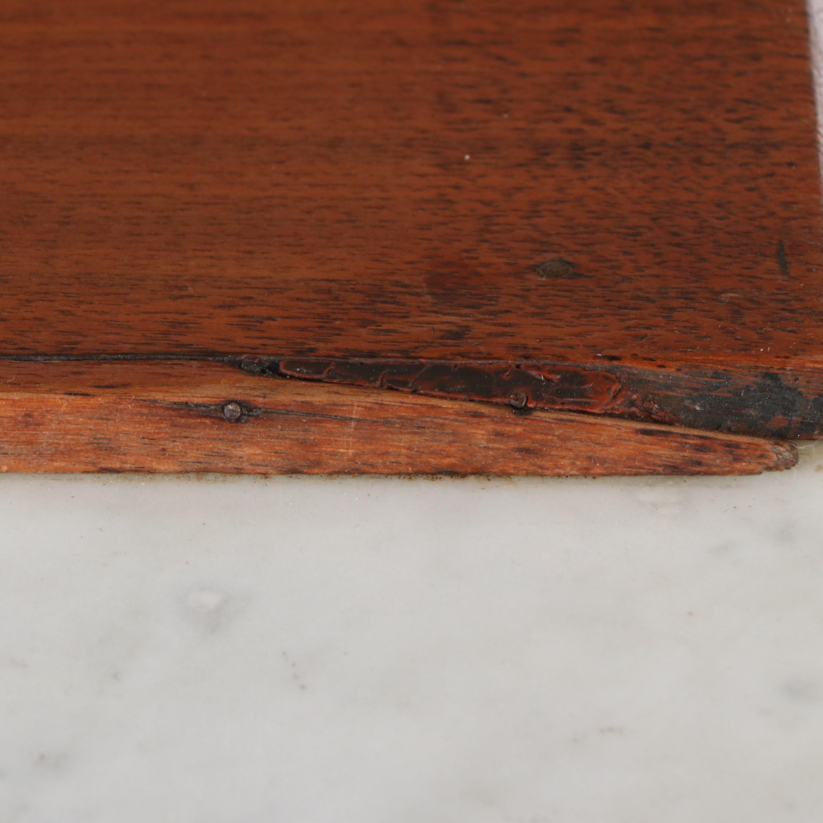 Victorian Walnut Washstand with Marble Top, Late 19th Century