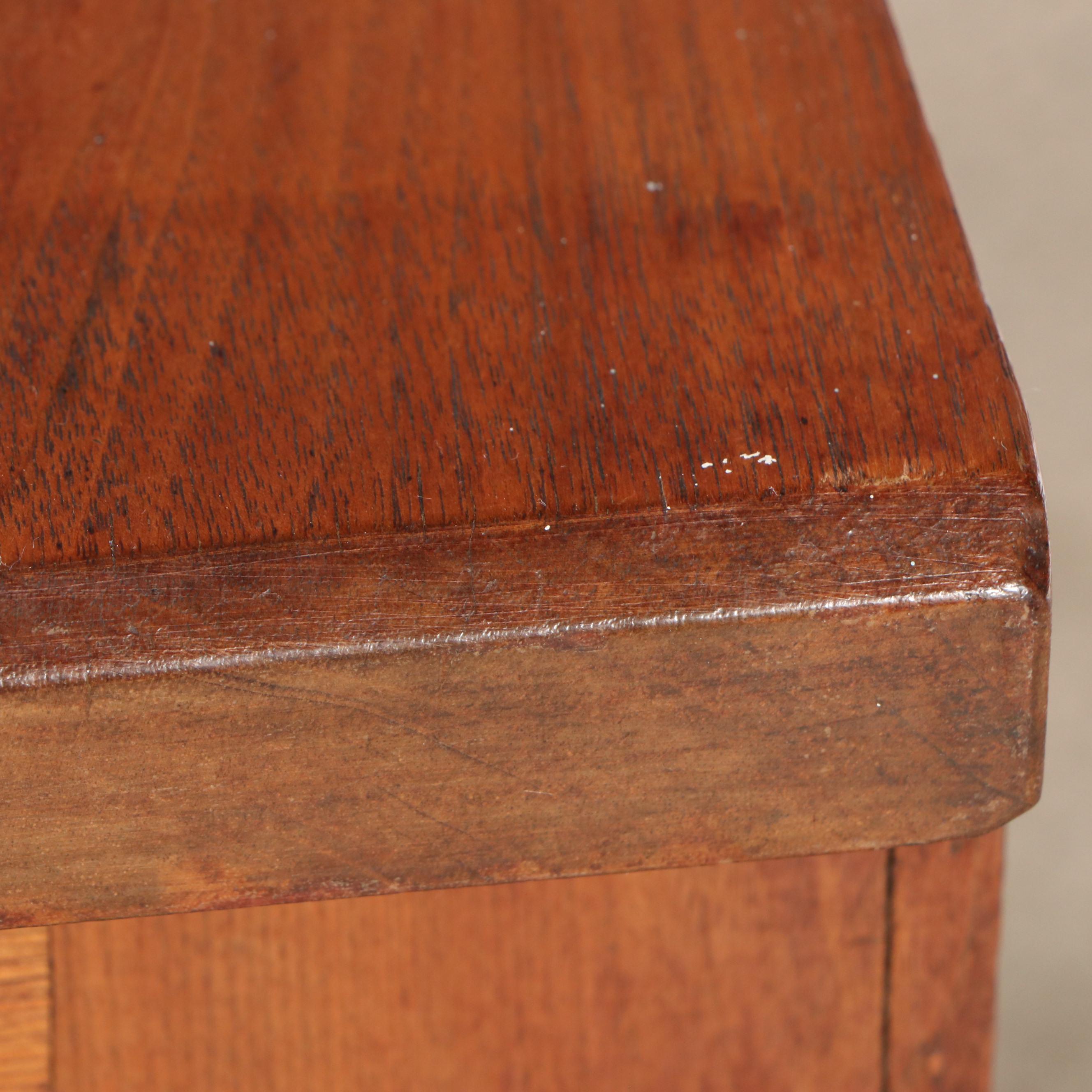 Victorian Walnut Washstand with Marble Top, Late 19th Century