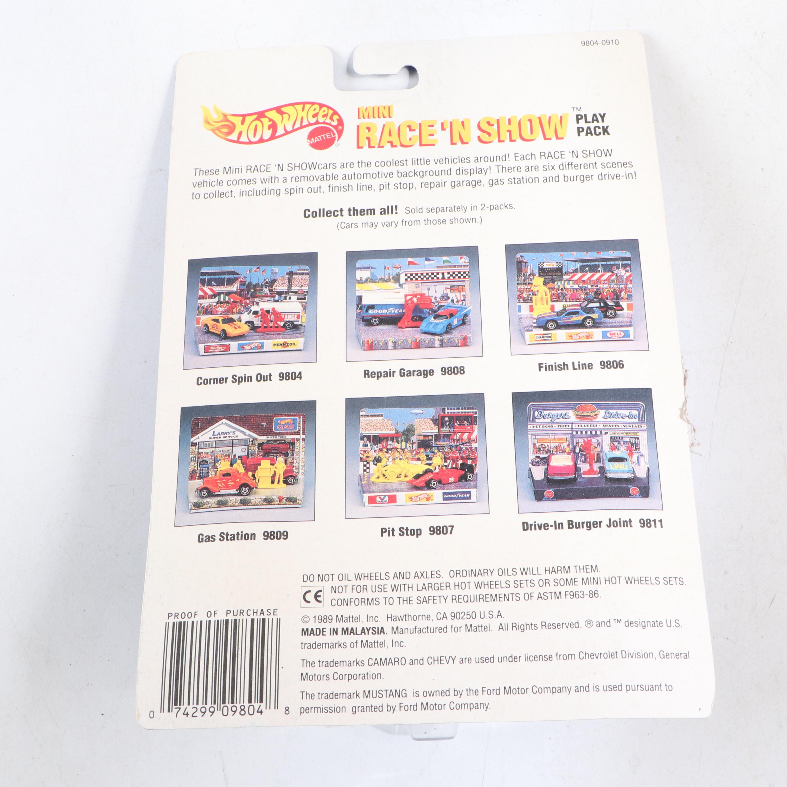 Hot Wheels "Race 'N Show" and "Park 'N Plates" Toy Cars and More, 1989–1990
