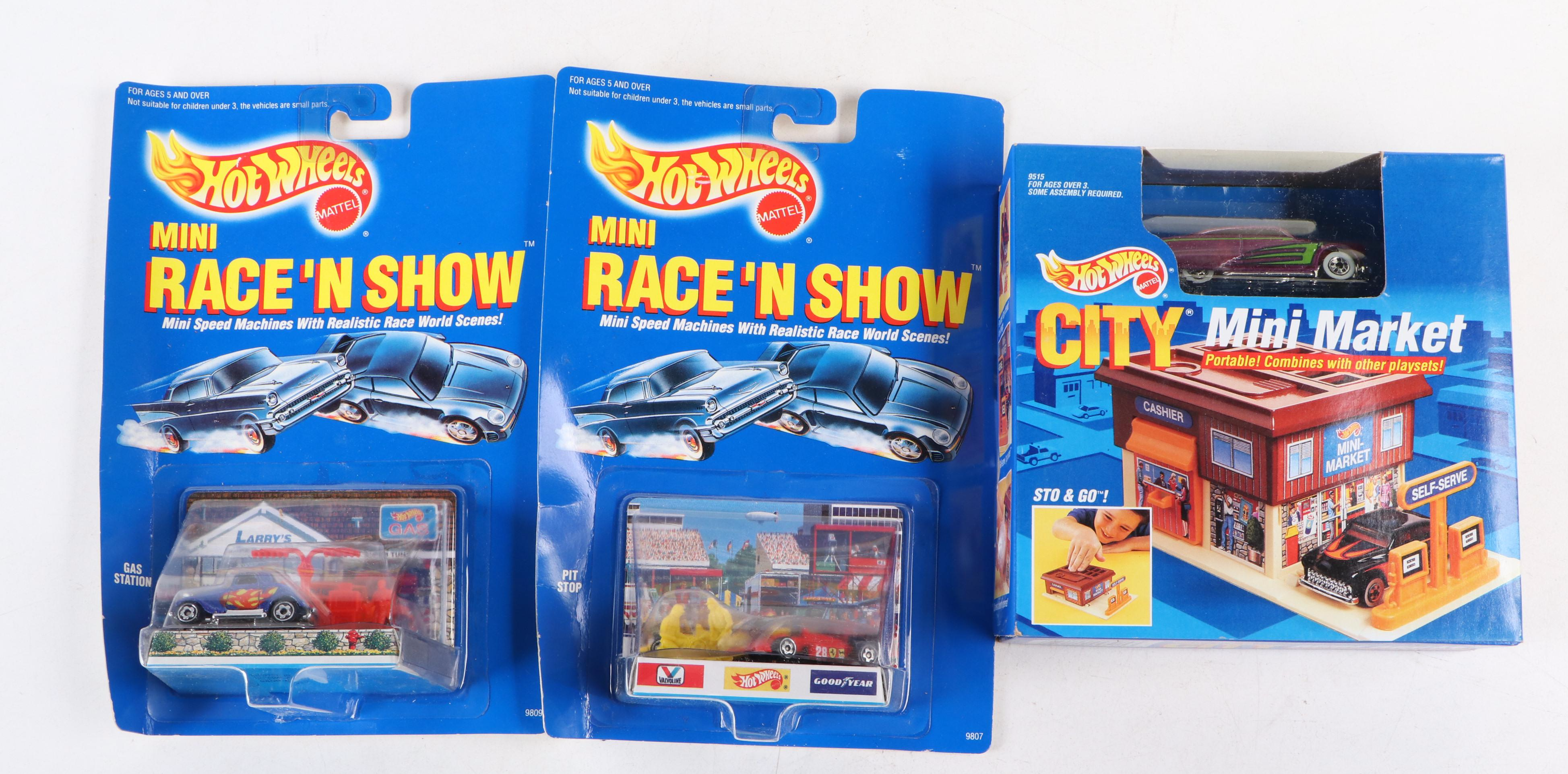 Hot Wheels "Race 'N Show" and "Park 'N Plates" Toy Cars and More, 1989–1990