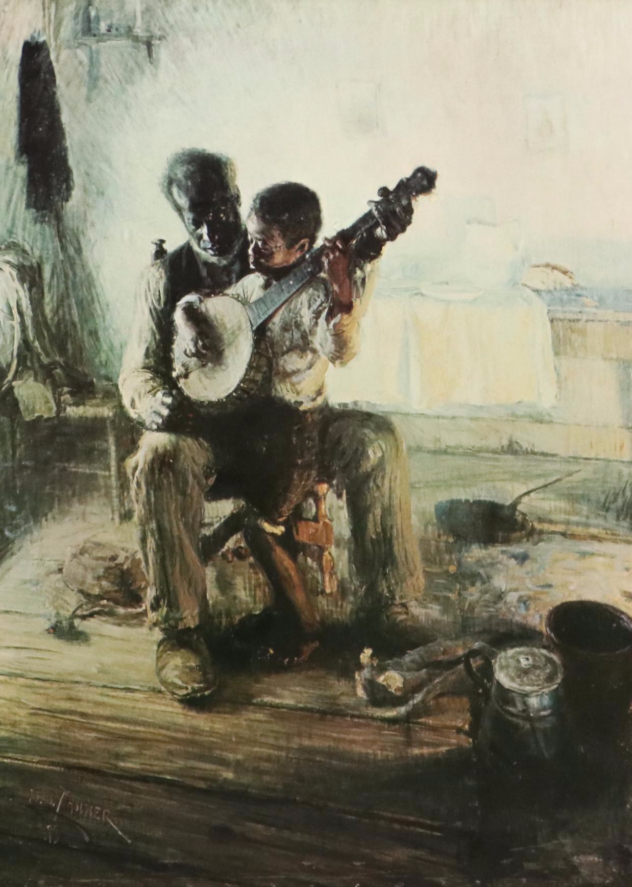 Offset Lithograph After Henry Ossawa Tanner "The Banjo Lesson"
