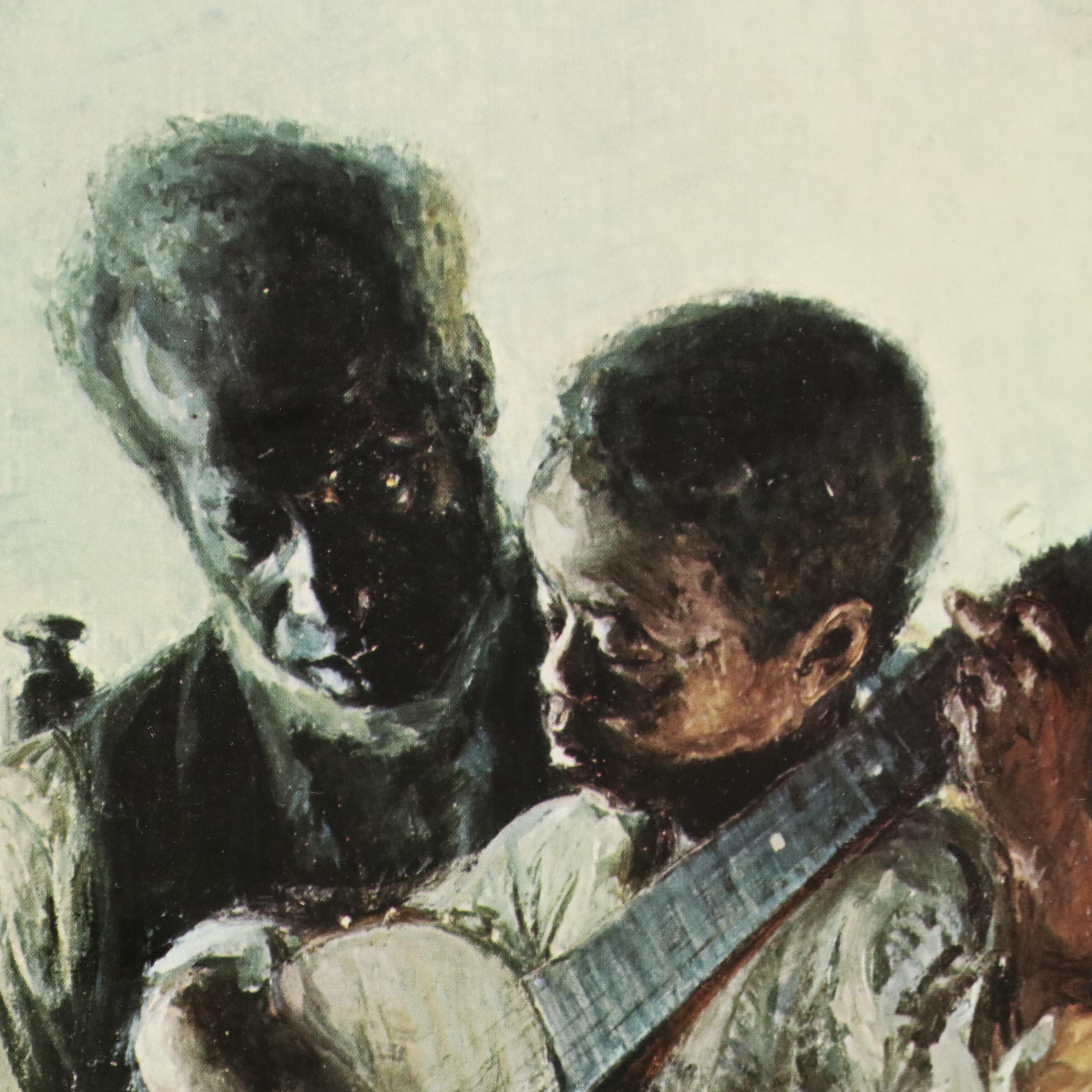 Offset Lithograph After Henry Ossawa Tanner "The Banjo Lesson"