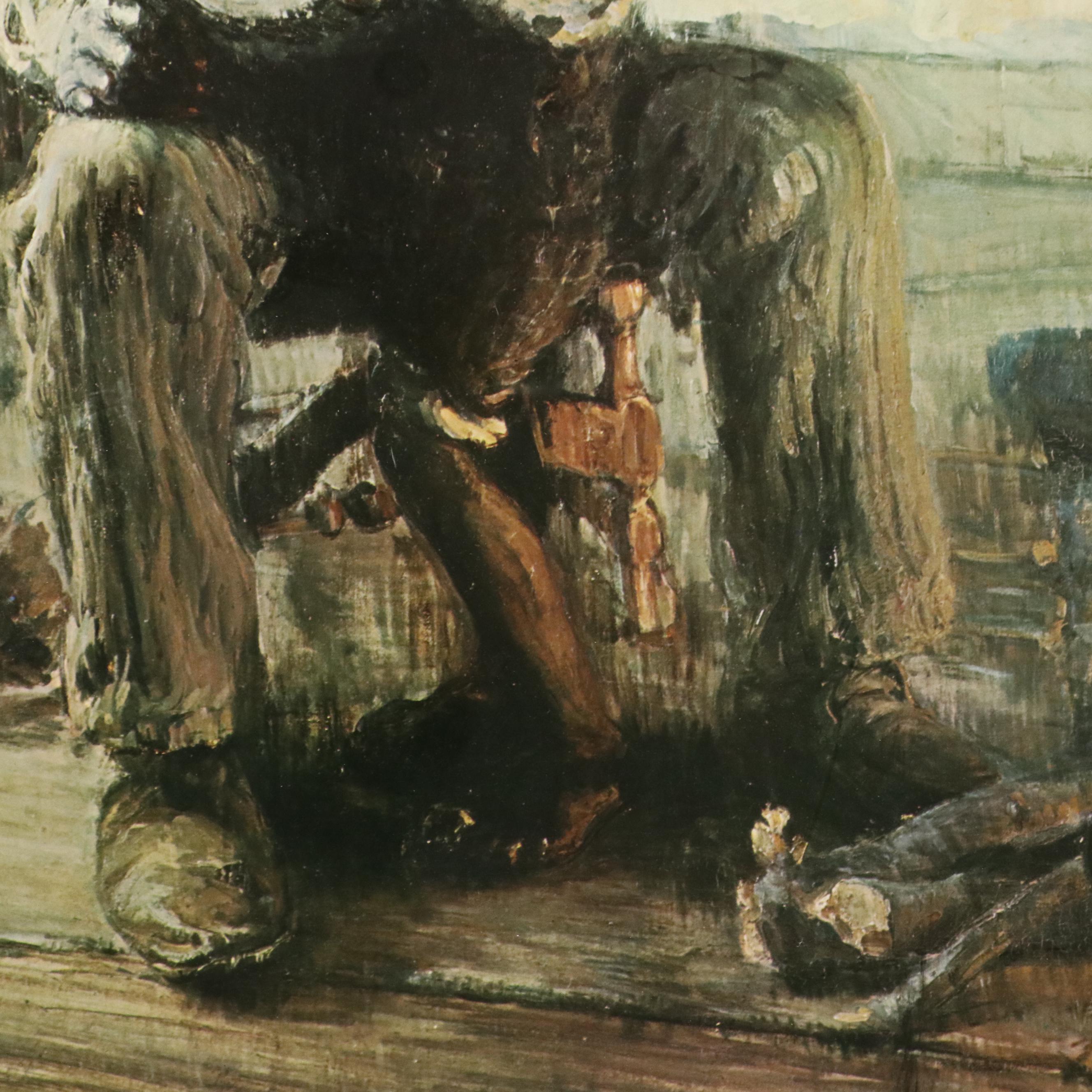 Offset Lithograph After Henry Ossawa Tanner "The Banjo Lesson"