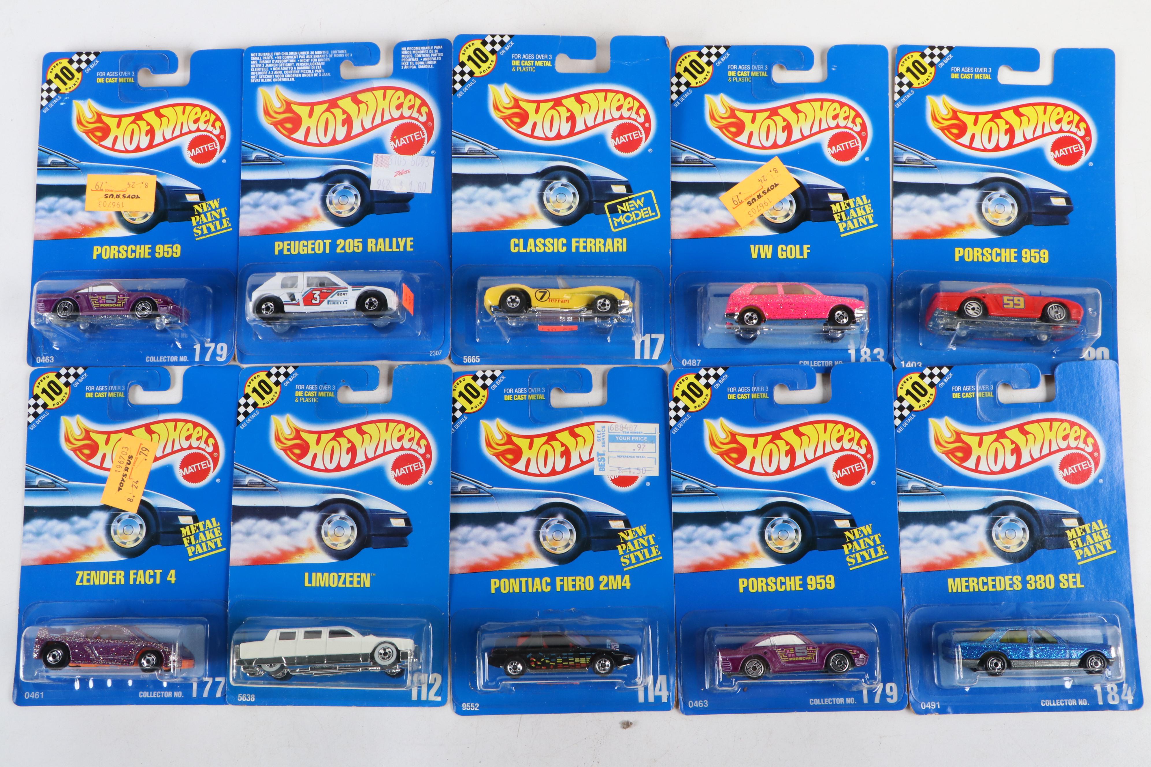 Hot Wheels "Pontiac Fiero 2M4," "Shadow Jet" and More Toy Cars, 1990