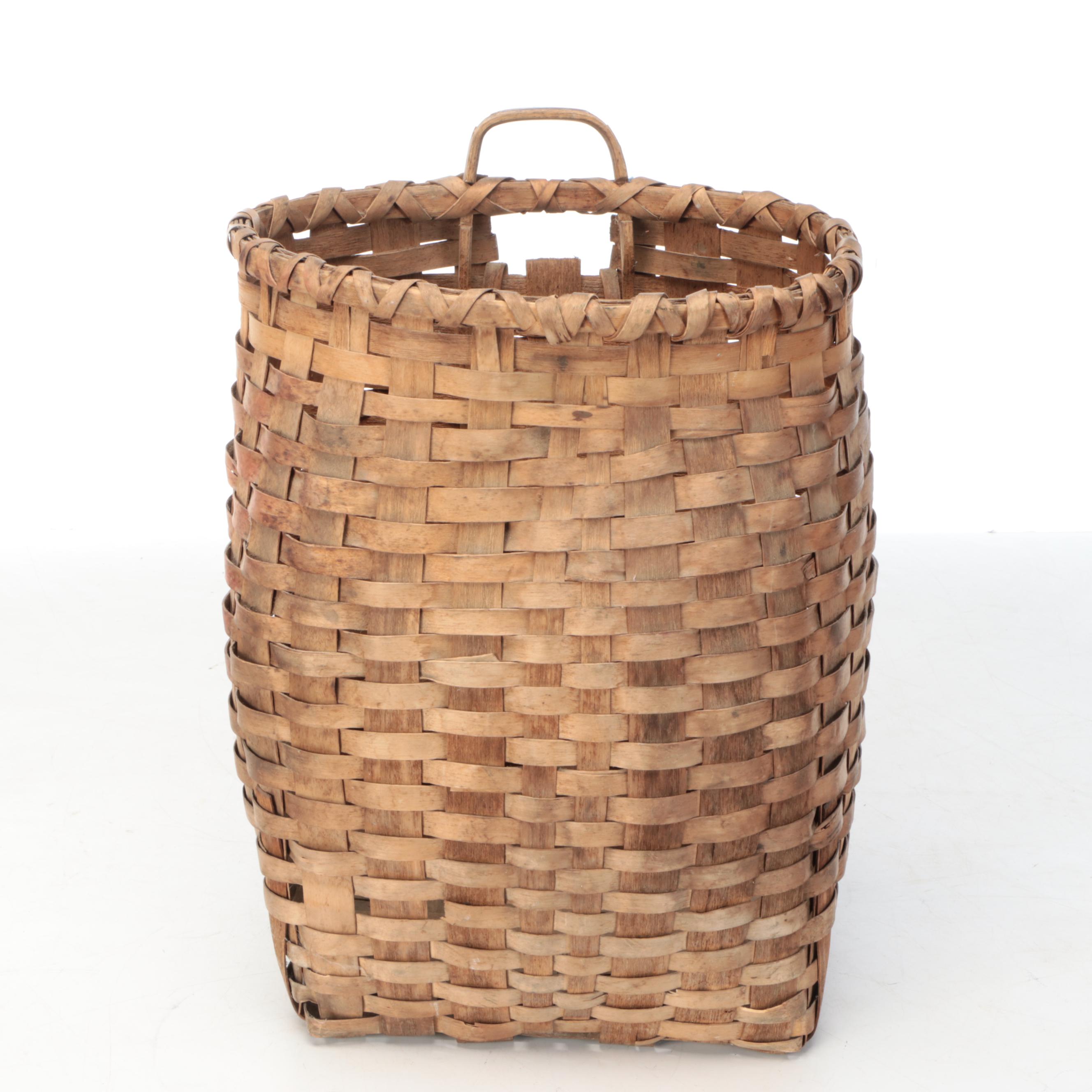 Handwoven Wooden Foraging and Other Baskets