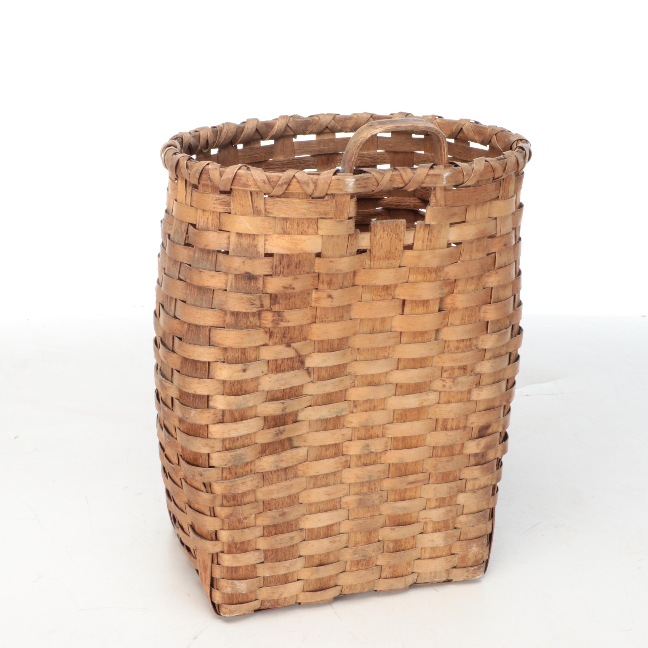 Handwoven Wooden Foraging and Other Baskets