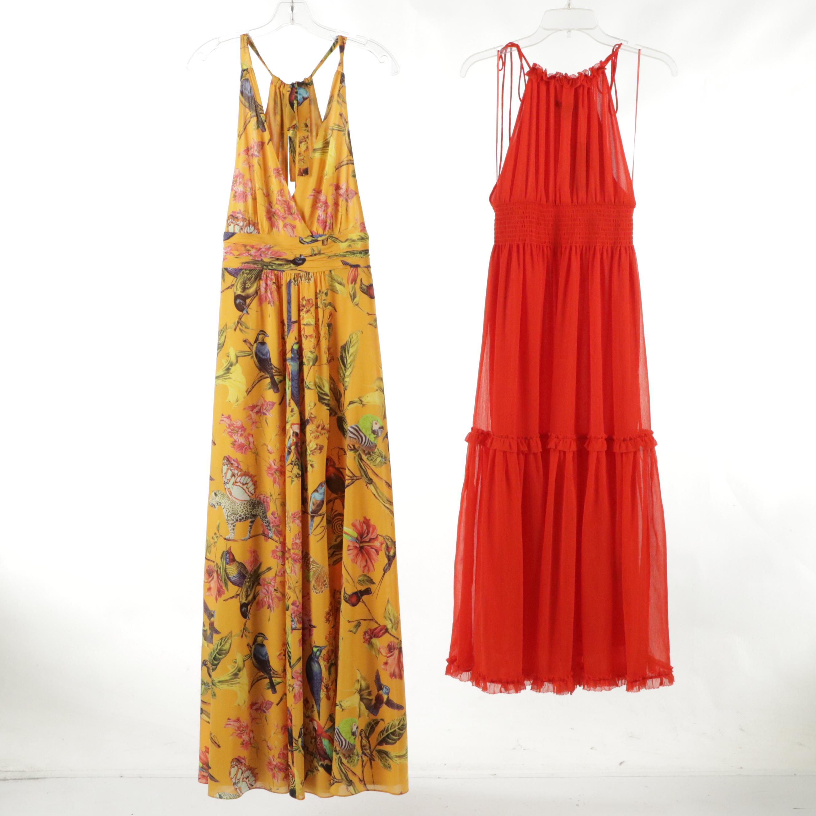 Leifsdottir Silk Bird Printed, Banana Republic and La Double Jo Maxi Dresses