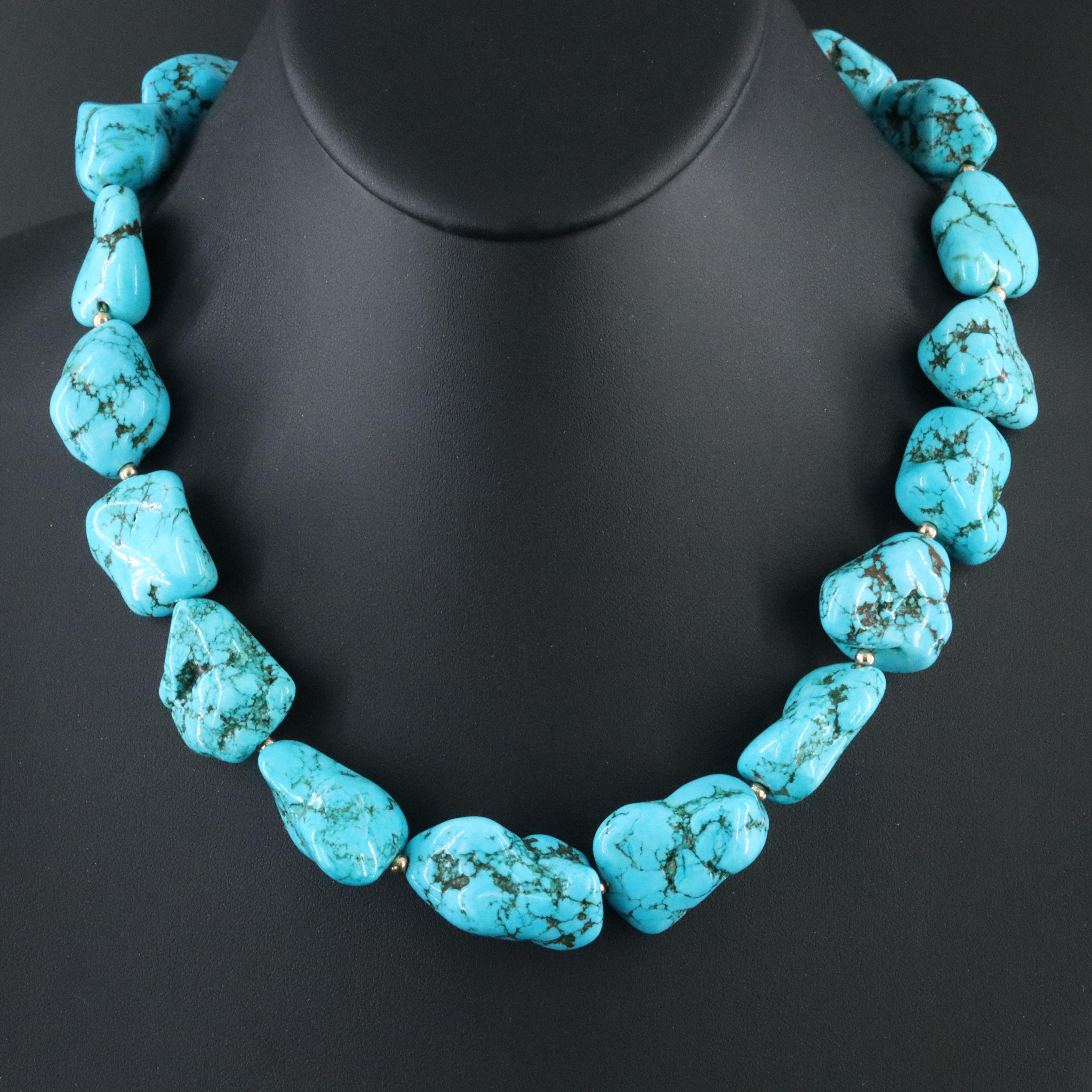 Magnesite Necklace with 14K Clasp