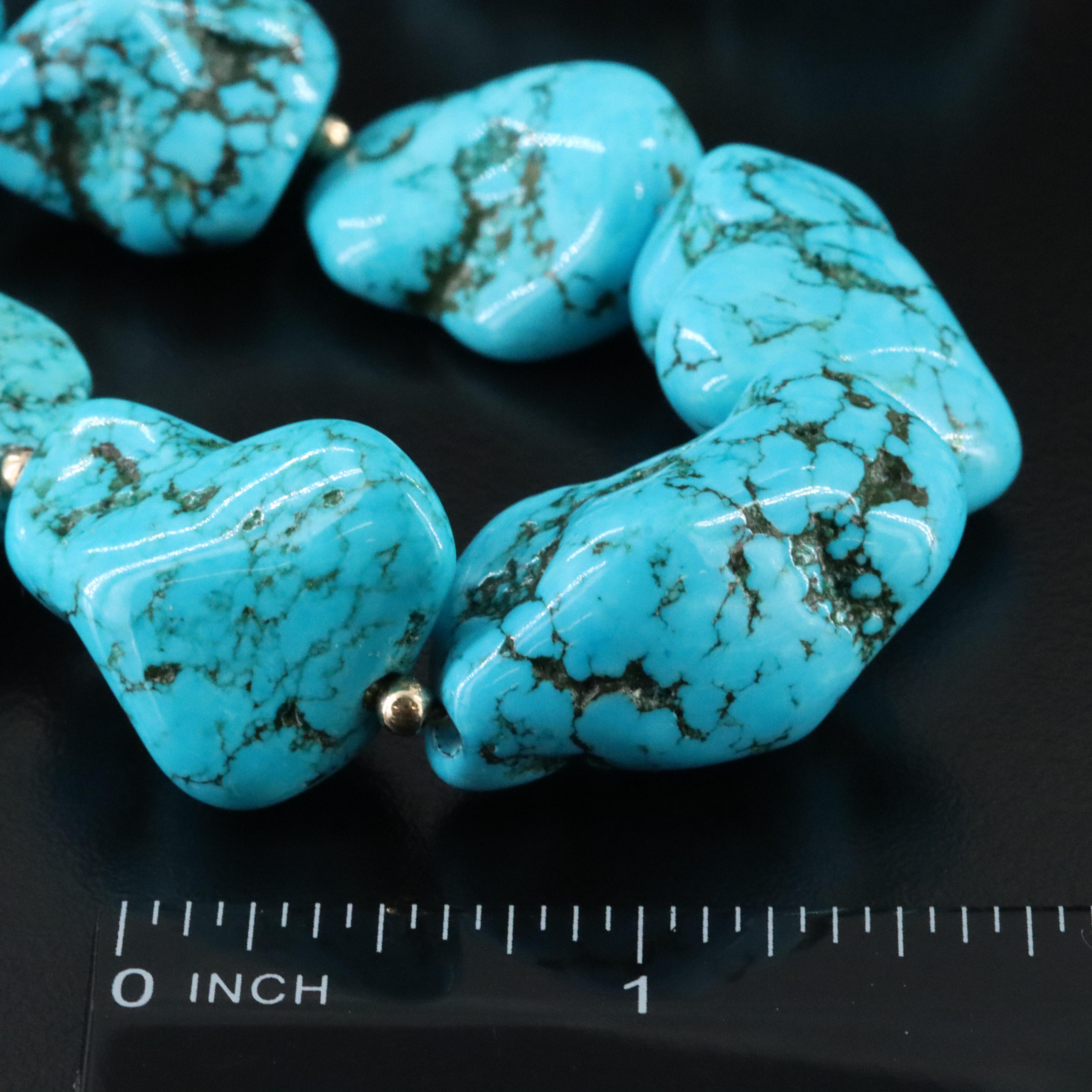 Magnesite Necklace with 14K Clasp