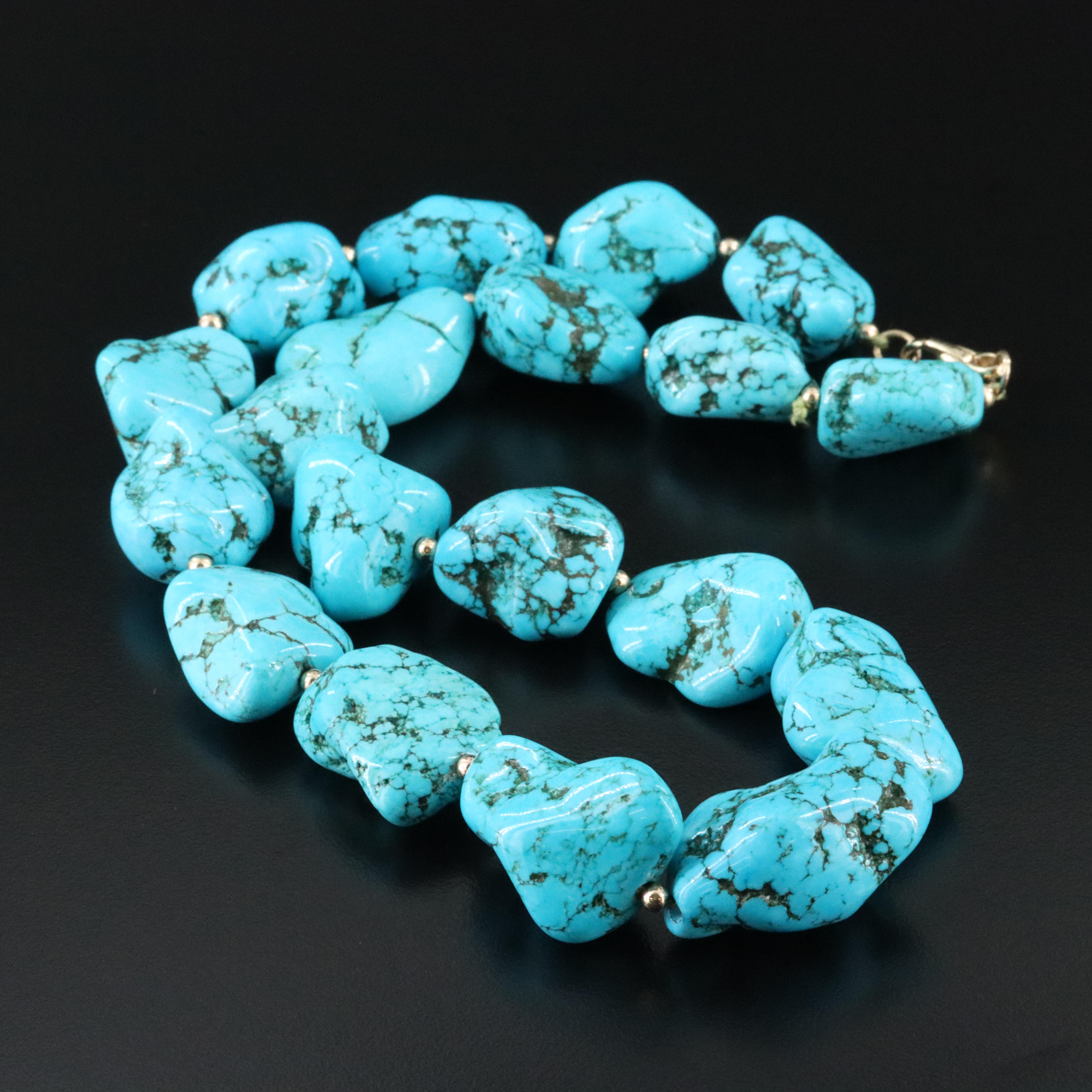 Magnesite Necklace with 14K Clasp