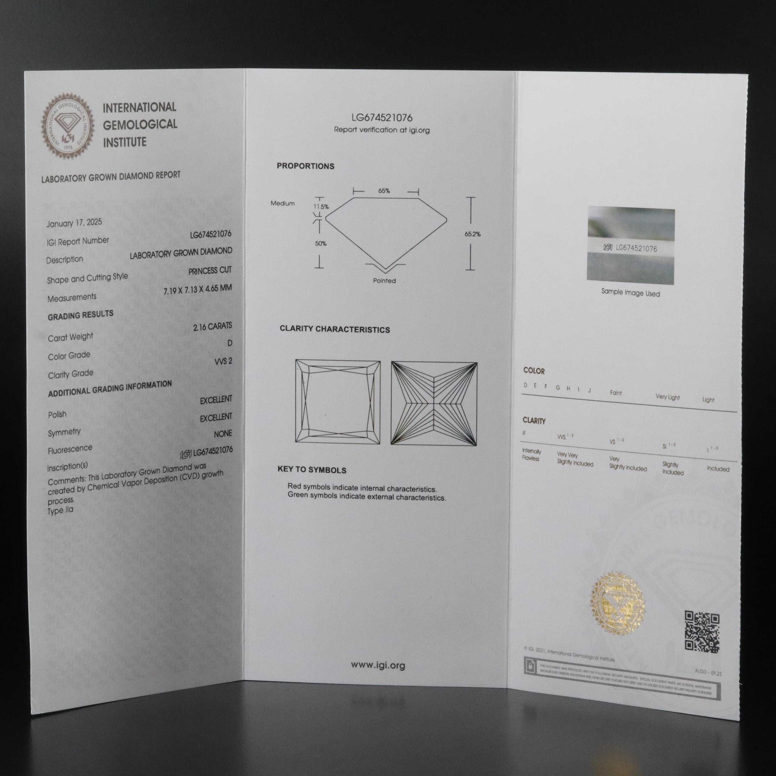 Platinum 4.32 CTW Lab Grown Diamond Stud Earrings with IGI Reports