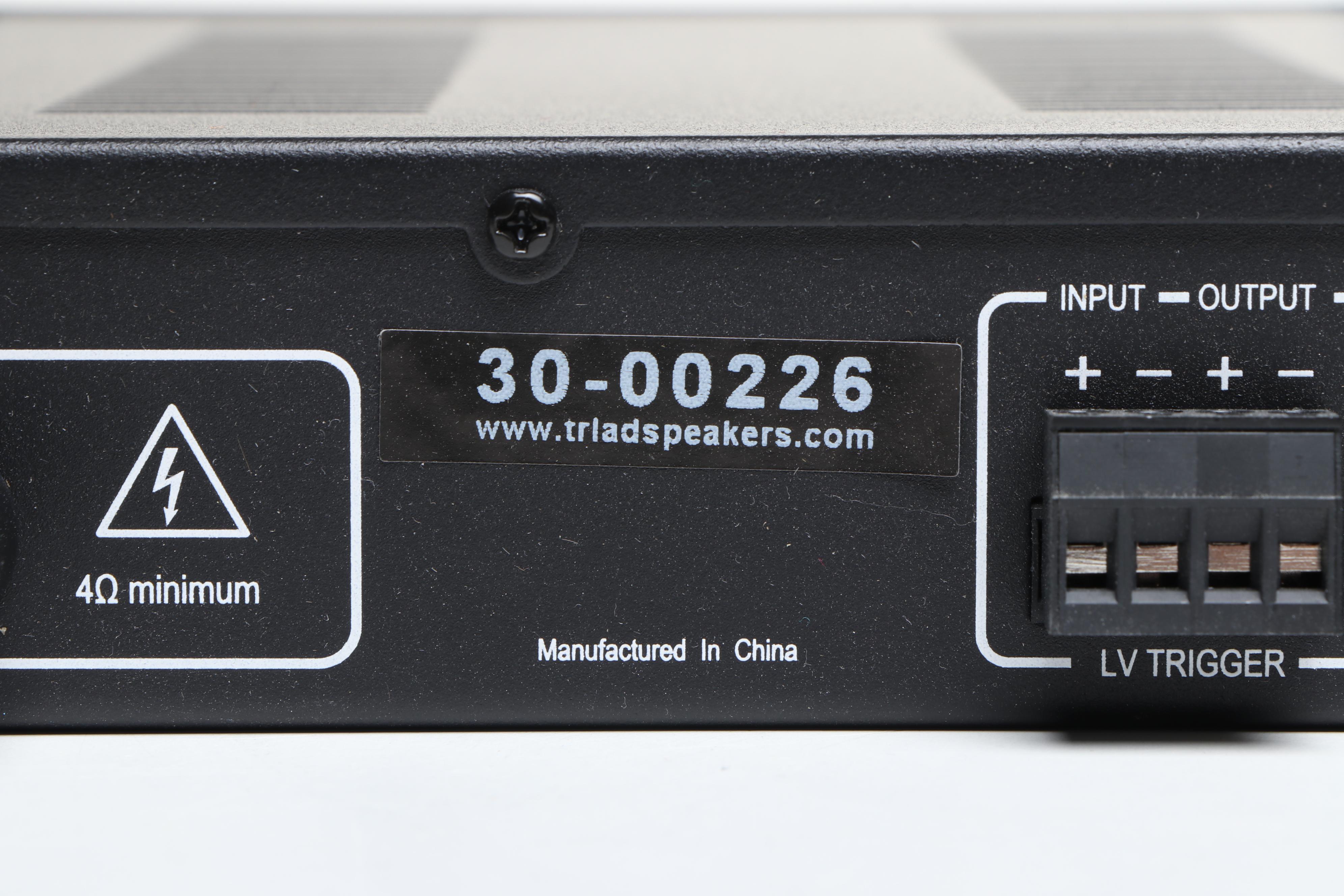 Triad RackAmp 300 Single-Channel Amplifier for Triad Subwoofers