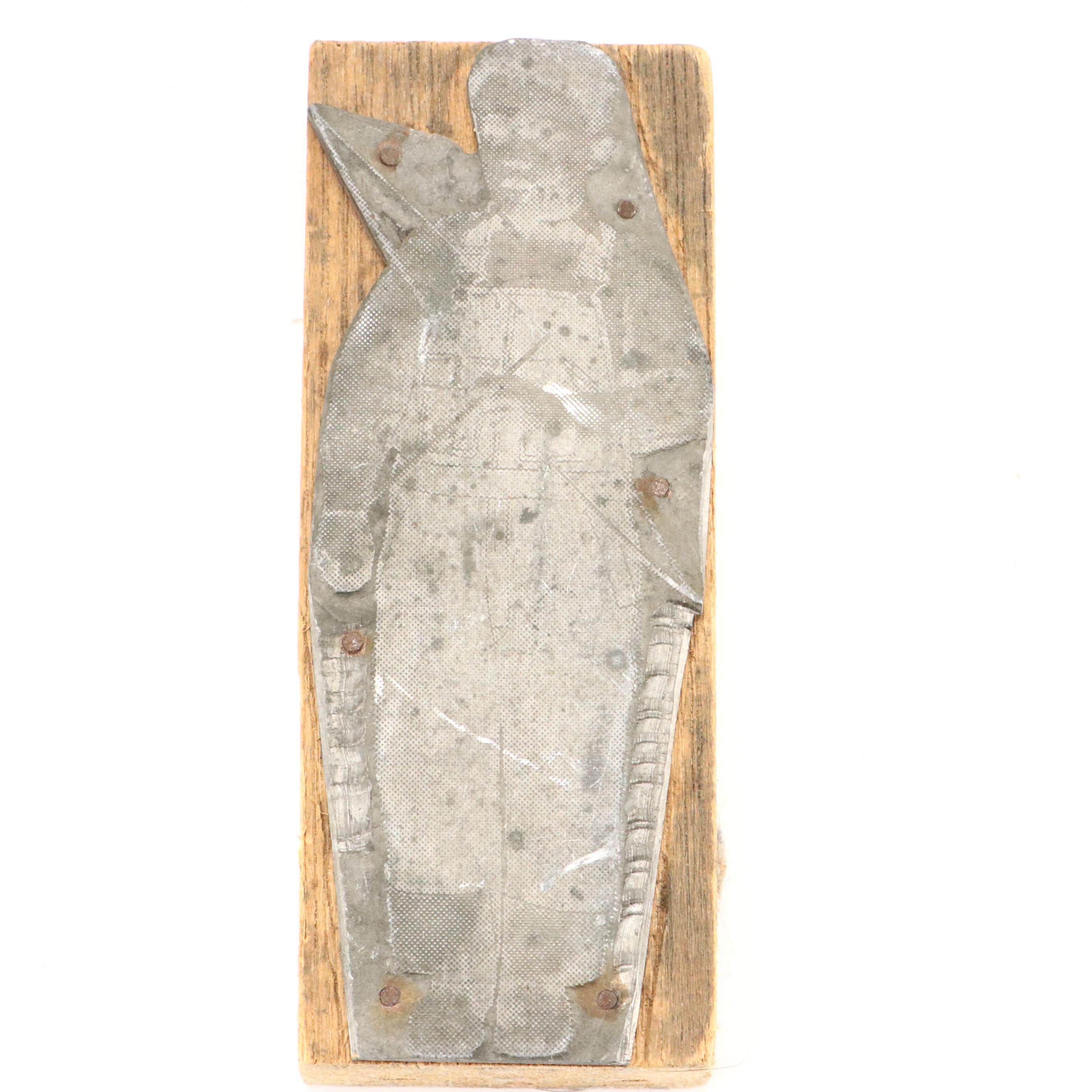 Antique Brass Rolltop Inkwell, Victorian Wooden Candy Mold, and More Décor