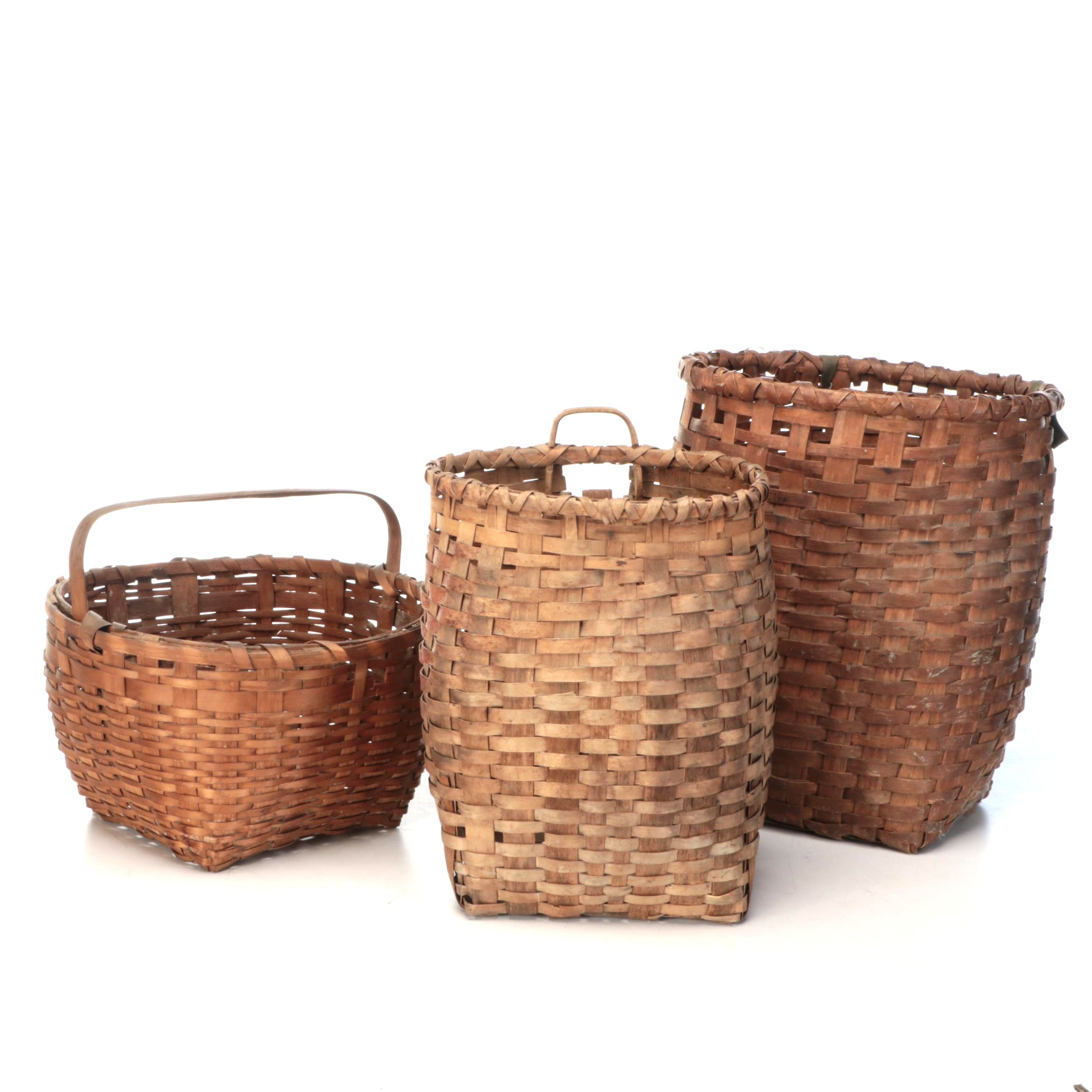 Handwoven Wooden Foraging and Other Baskets