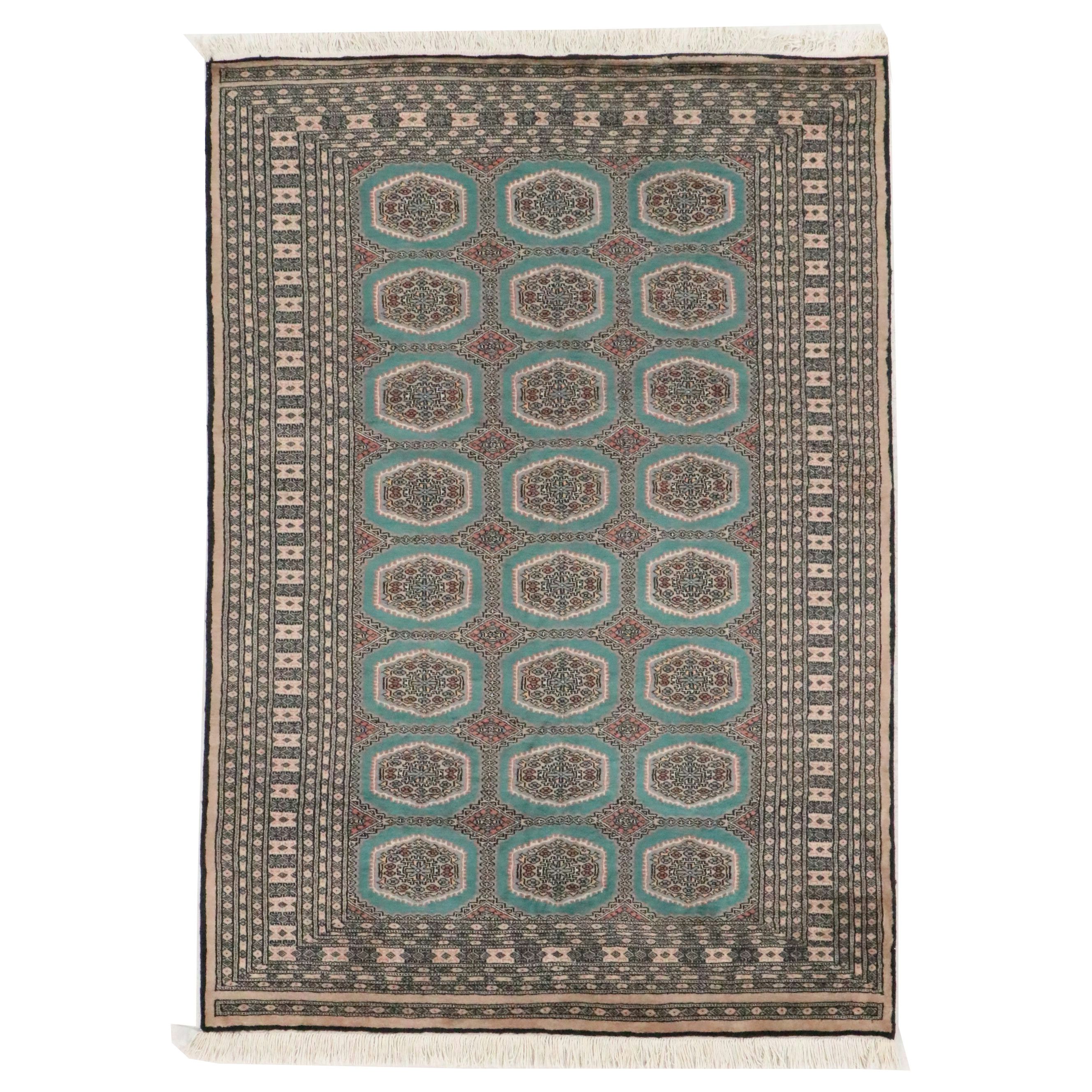 5'4 x 8'1 Hand-Knotted Pakistani Bokhara Area Rug