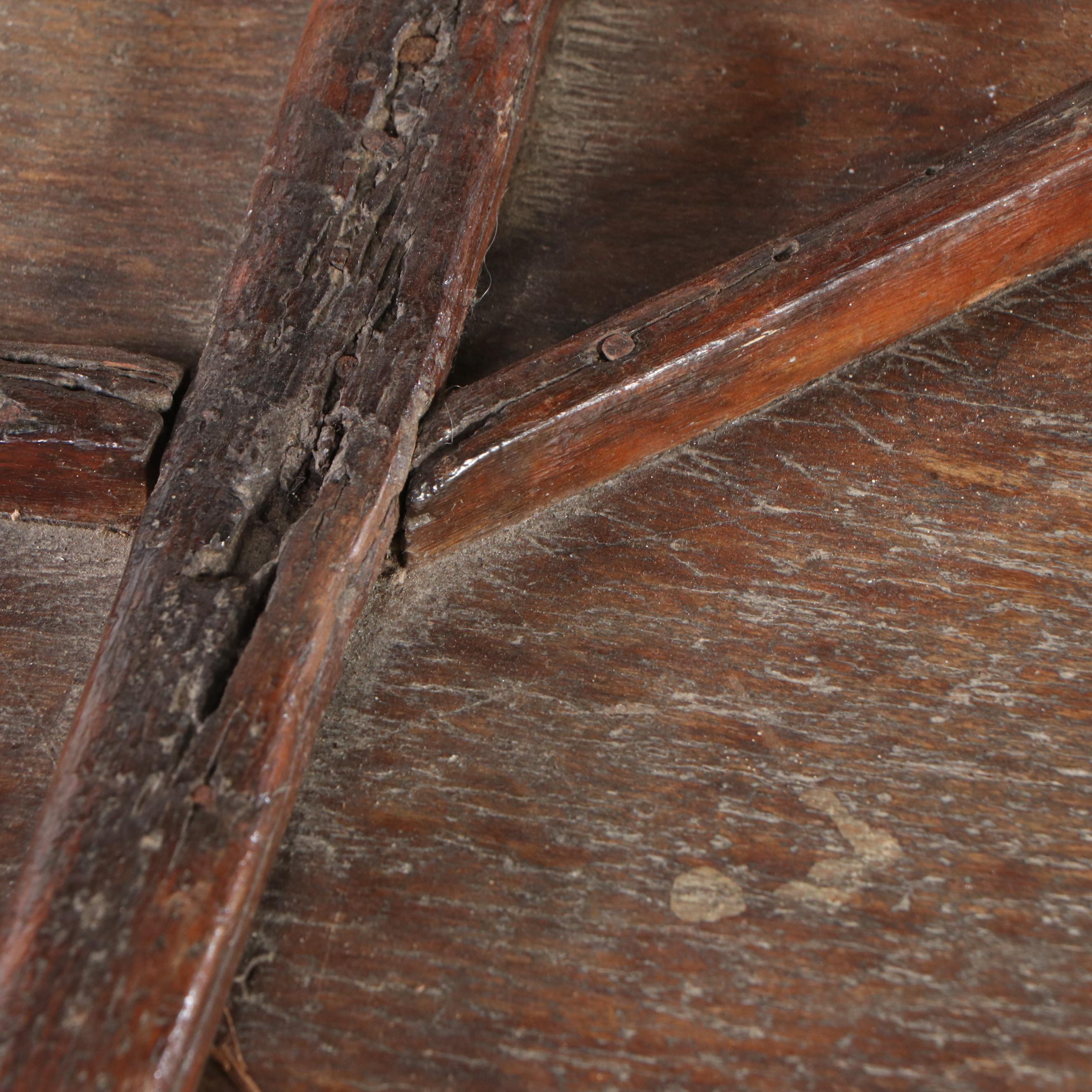 American Primitive Cobbler's Bench with Leather Seat, Late 19th Century