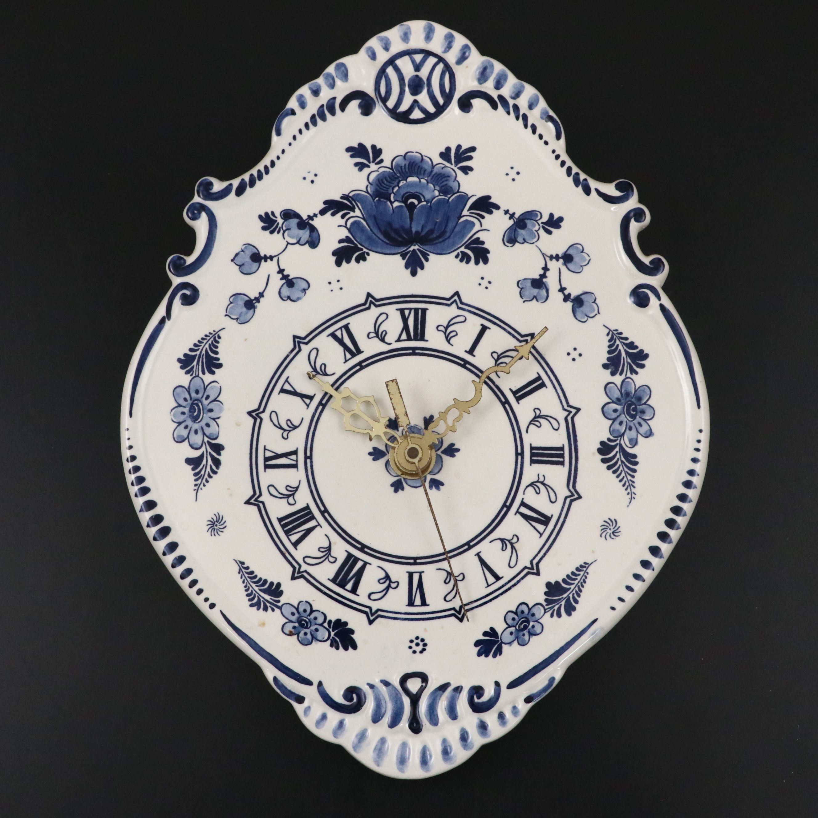 Royal Goedewaagen "Ohio" Canisters with Other Delft Candlesticks and Clock