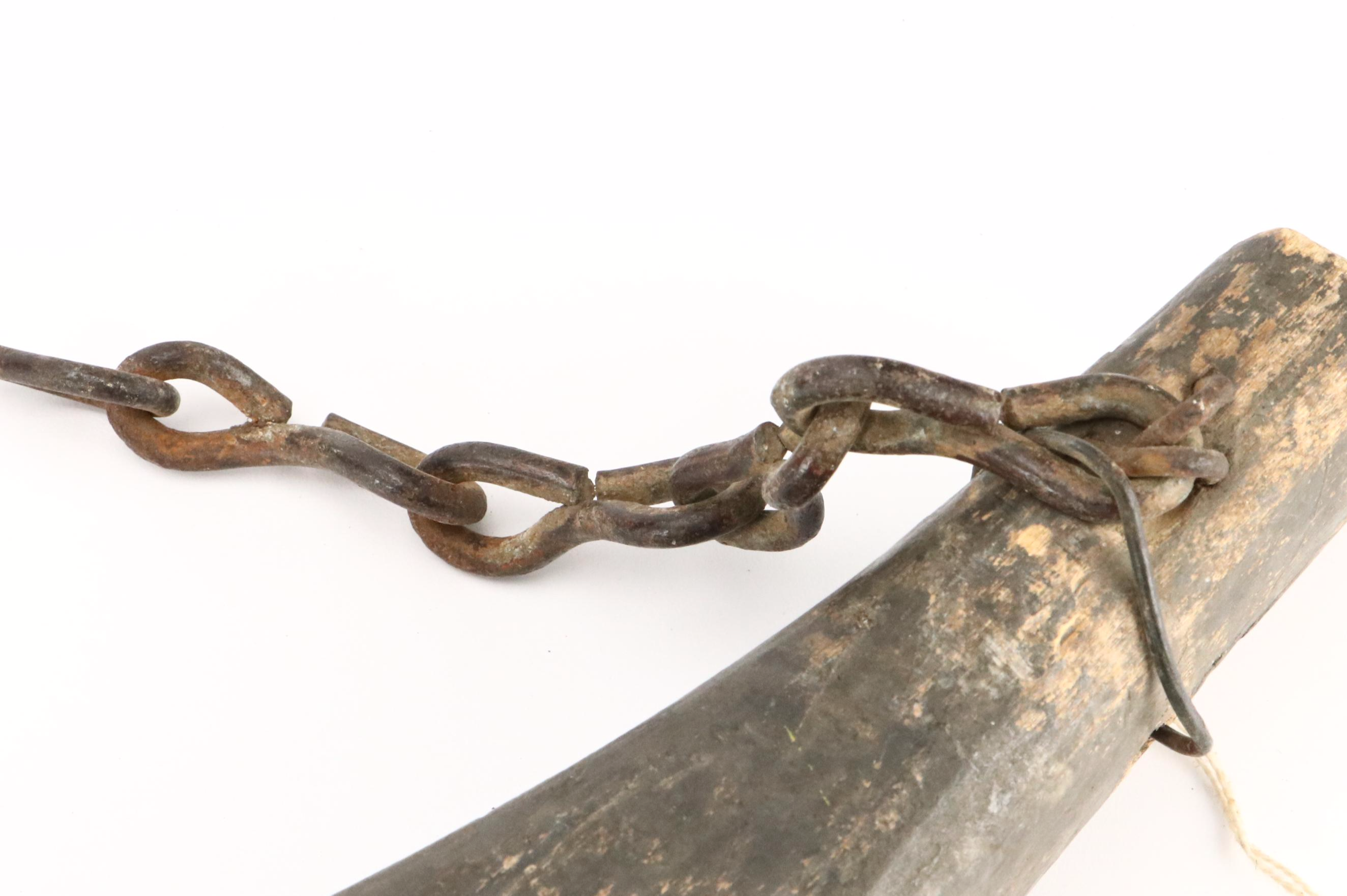 Wooden Plow Plane with Cast Iron Blacksmith Tongs