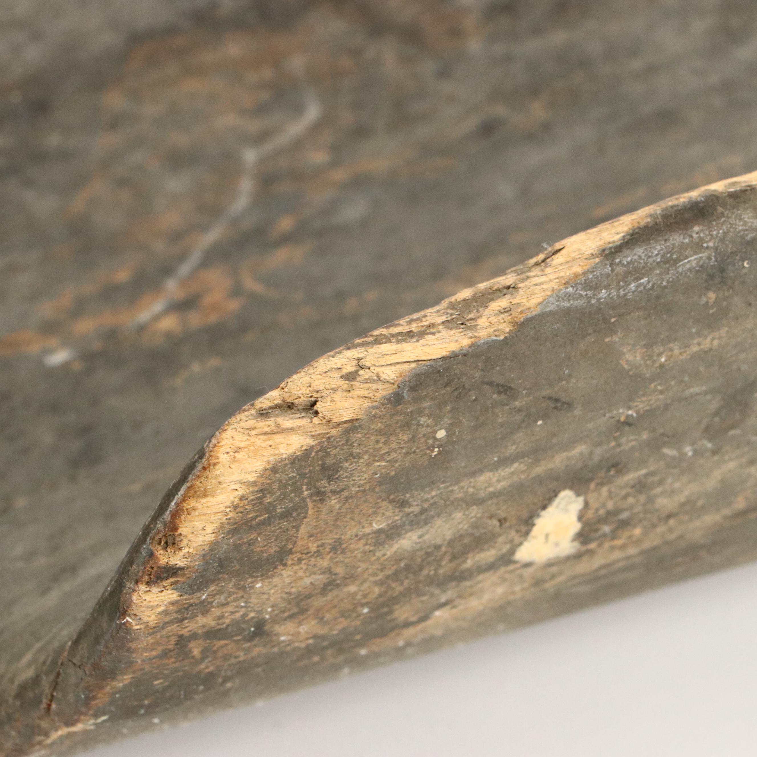 Wooden Plow Plane with Cast Iron Blacksmith Tongs