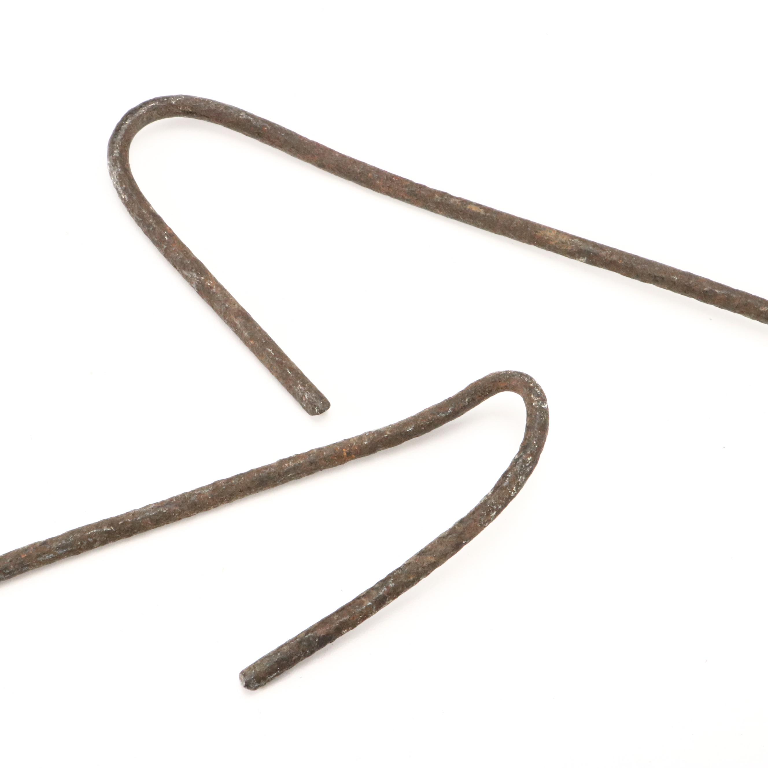 Wooden Plow Plane with Cast Iron Blacksmith Tongs