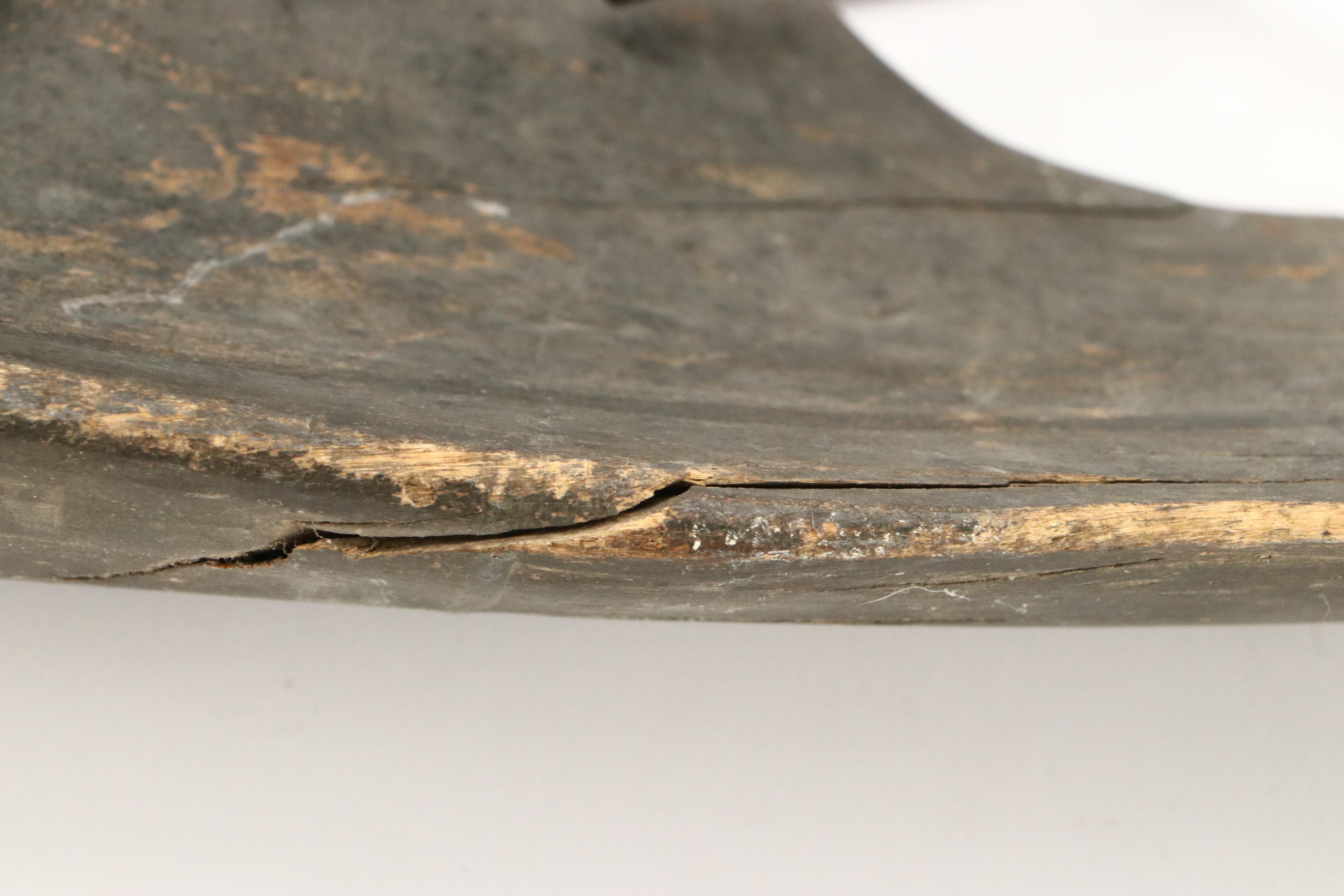 Wooden Plow Plane with Cast Iron Blacksmith Tongs