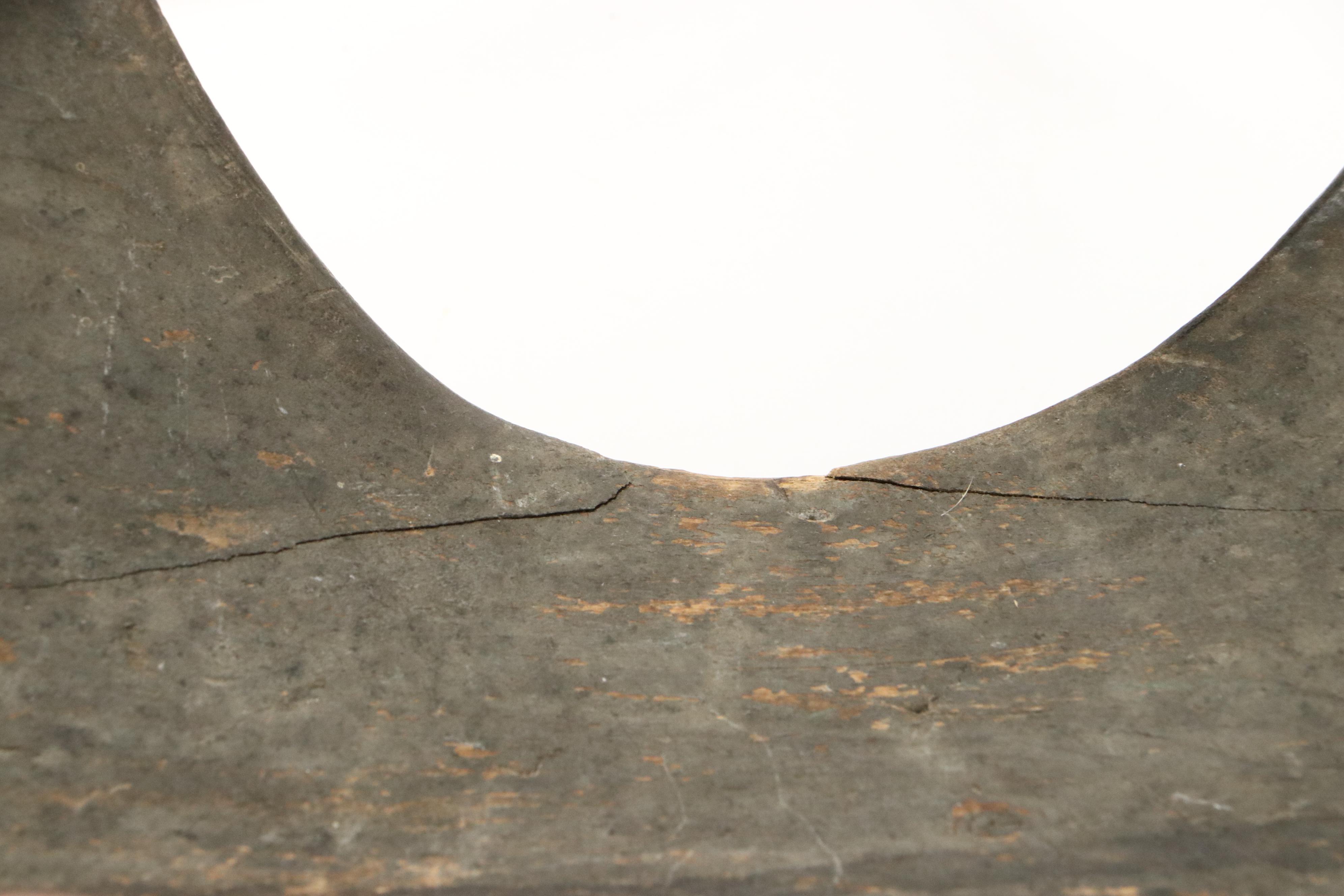 Wooden Plow Plane with Cast Iron Blacksmith Tongs