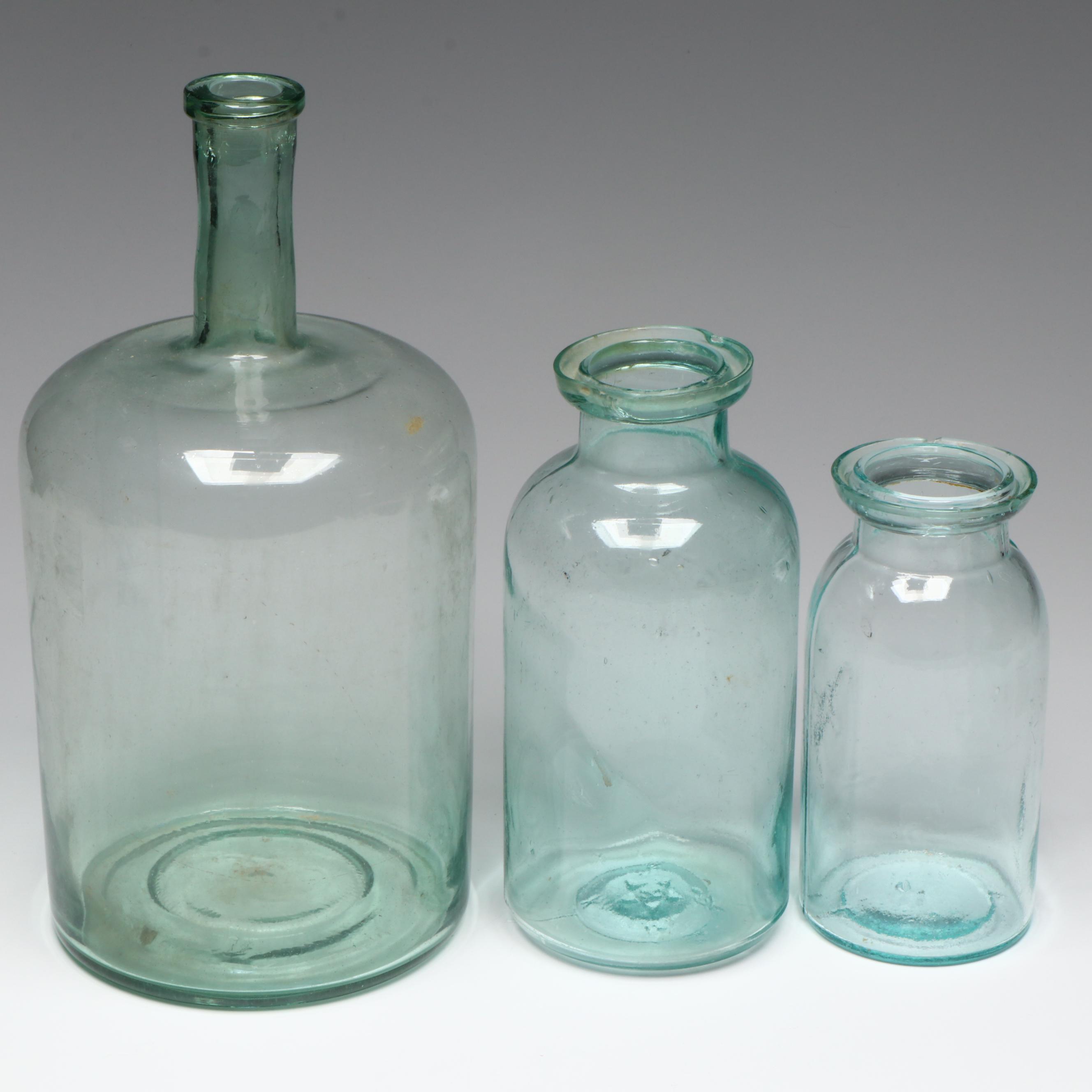 Stevens Tin-Top and Other Glass Jars and Bottles