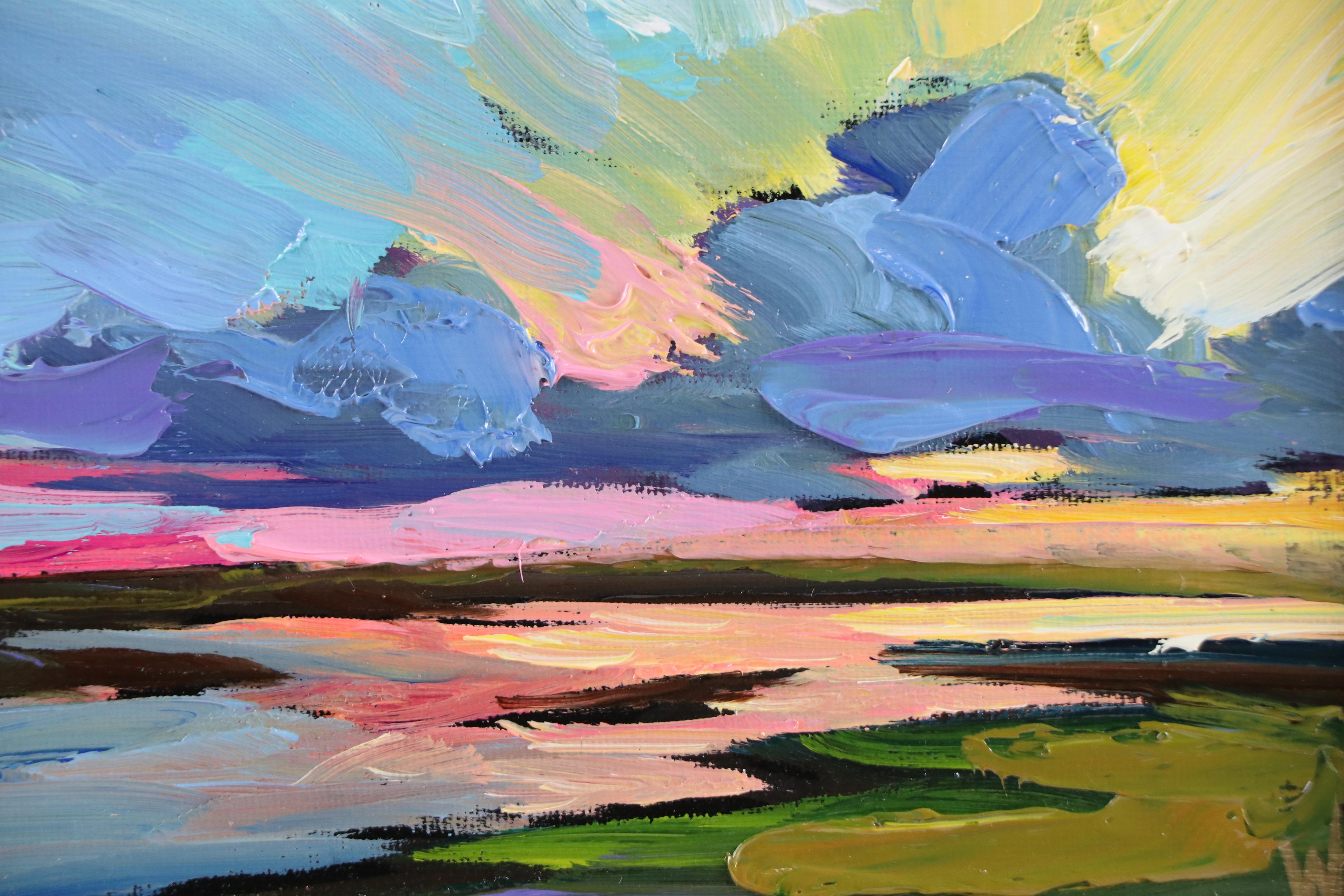 William Hawkins Sunset Landscape Oil Painting, 21st Century