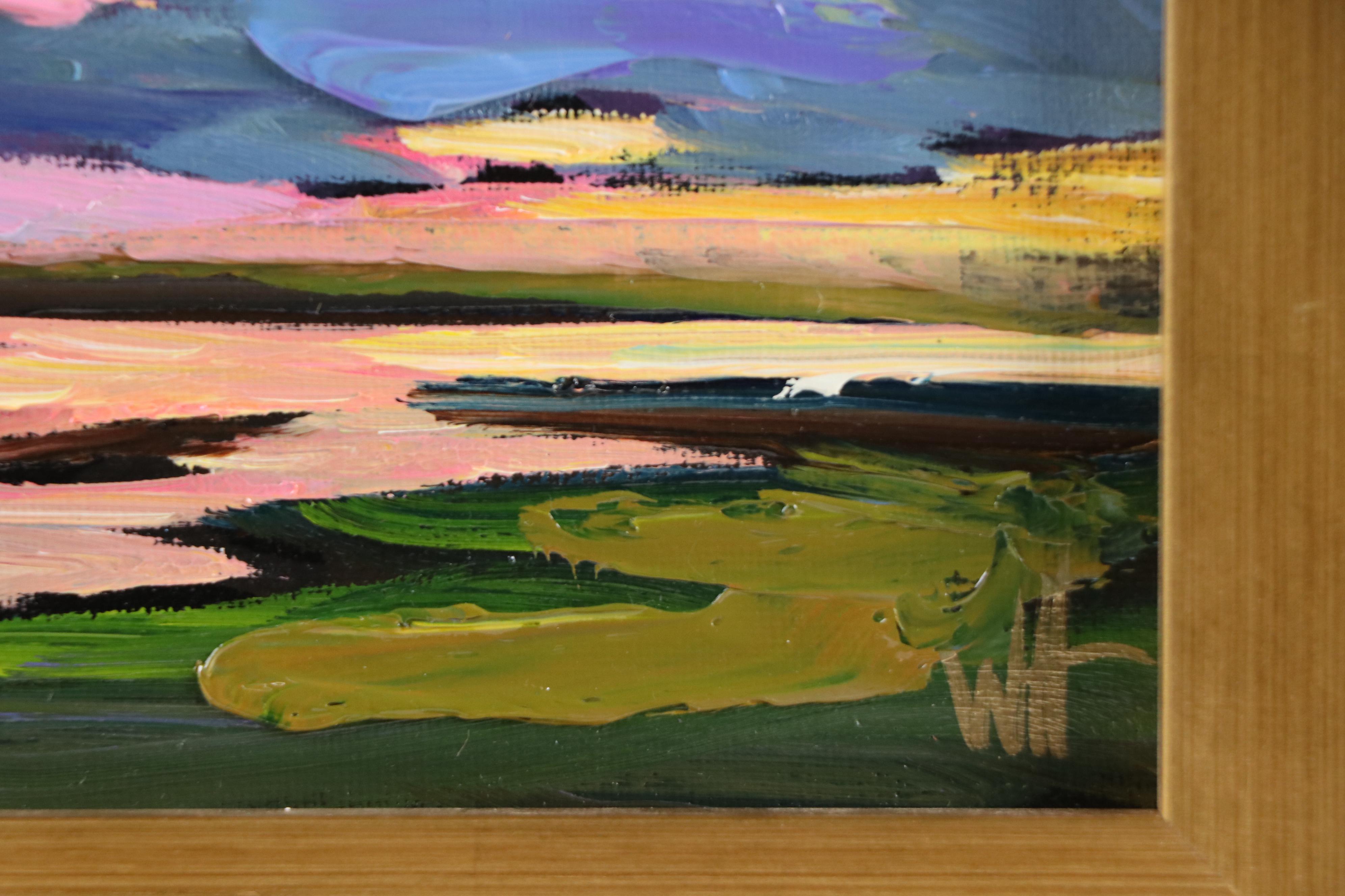 William Hawkins Sunset Landscape Oil Painting, 21st Century