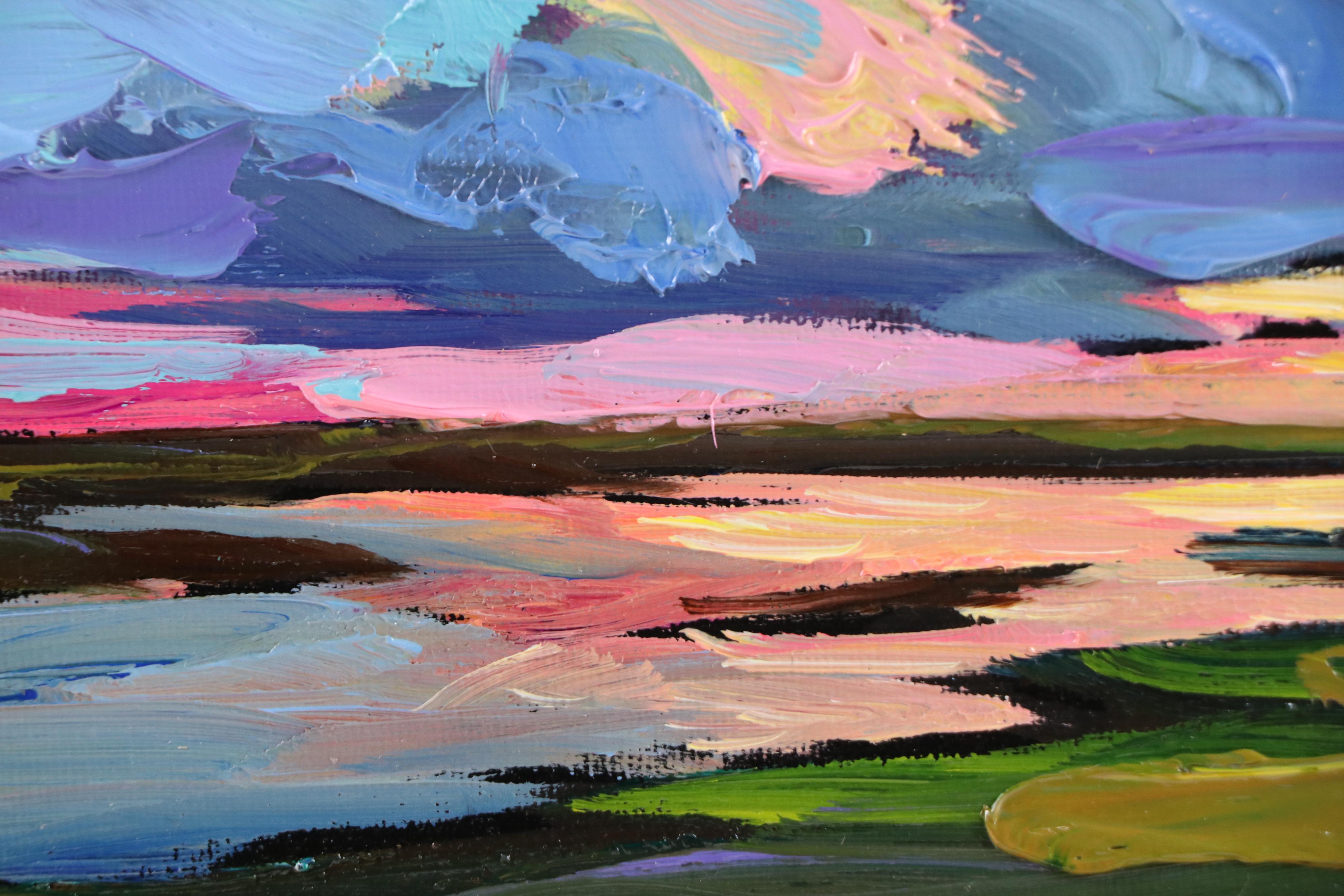 William Hawkins Sunset Landscape Oil Painting, 21st Century