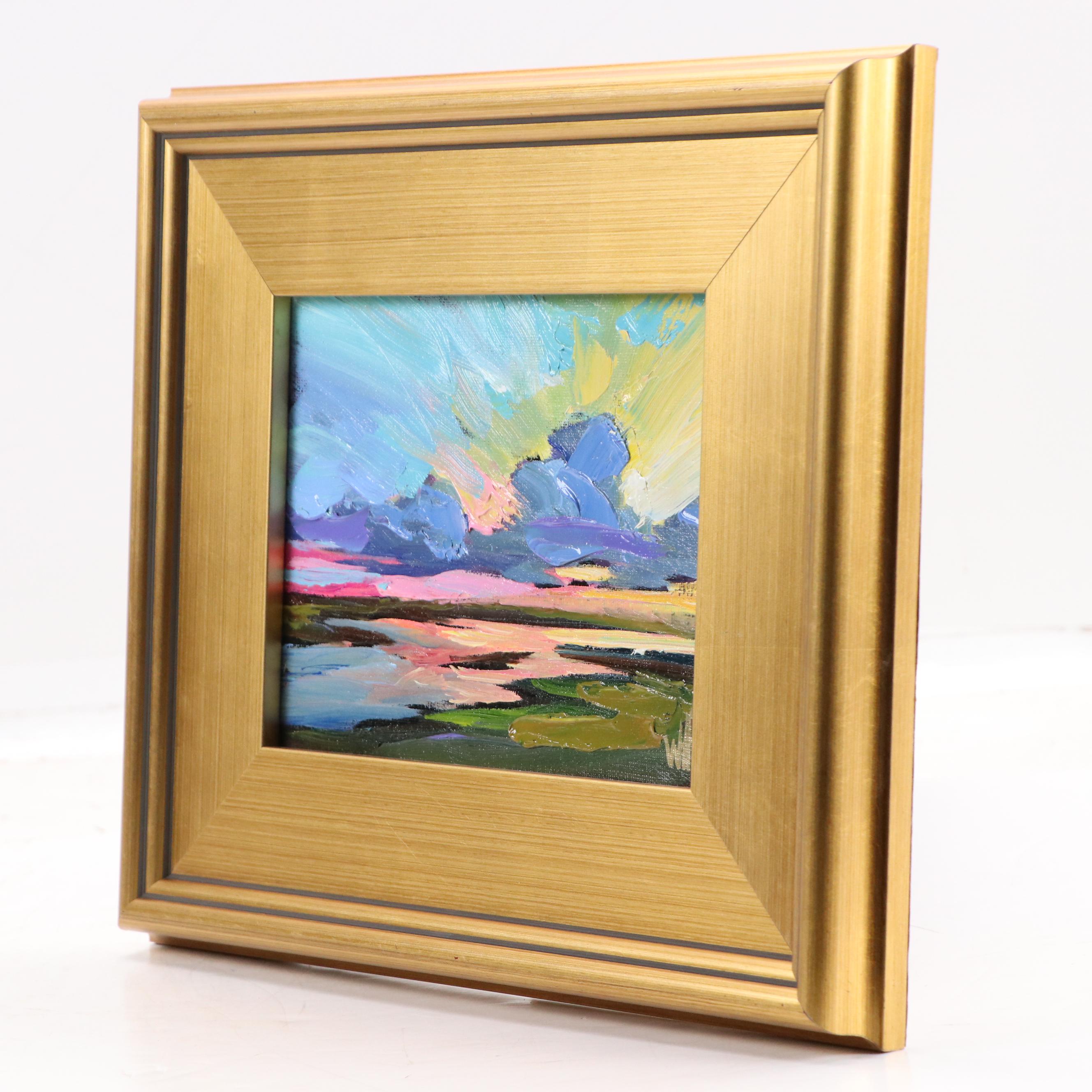 William Hawkins Sunset Landscape Oil Painting, 21st Century