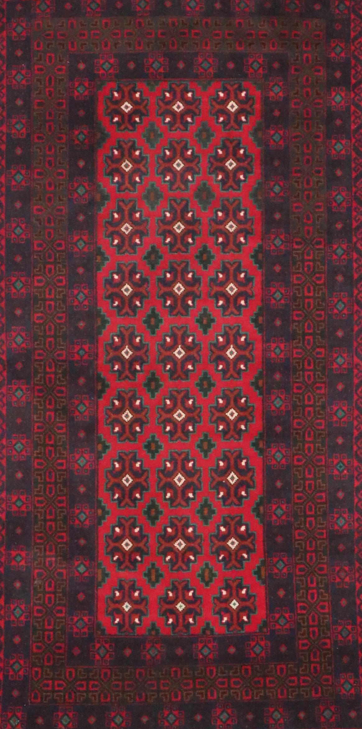 3'4 x 6'6 Hand-Knotted Afghan Baluch Area Rug