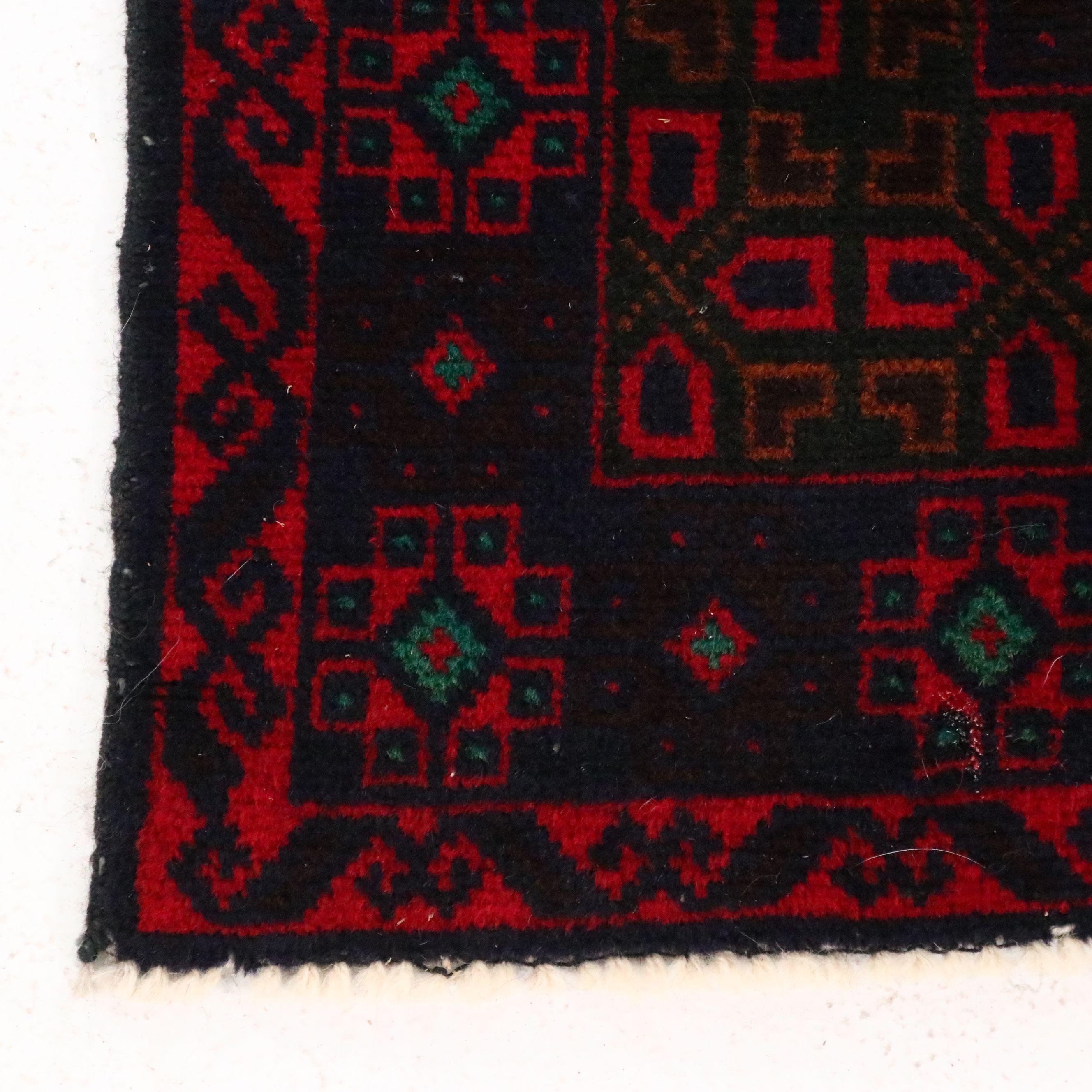 3'4 x 6'6 Hand-Knotted Afghan Baluch Area Rug