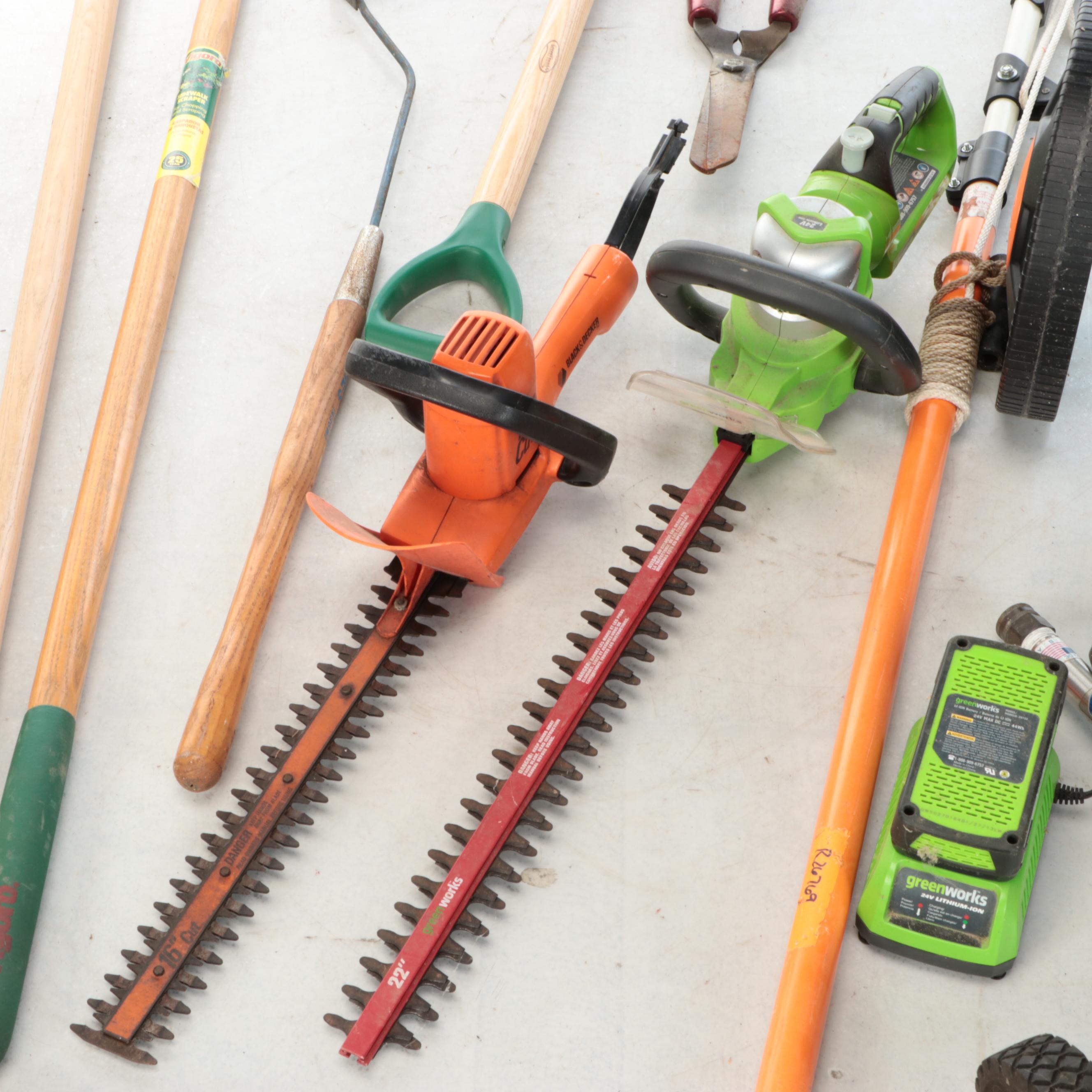 Scotts Turf Builder Seeder, Fiskars Tee Pruner with Hedge Trimmers and More