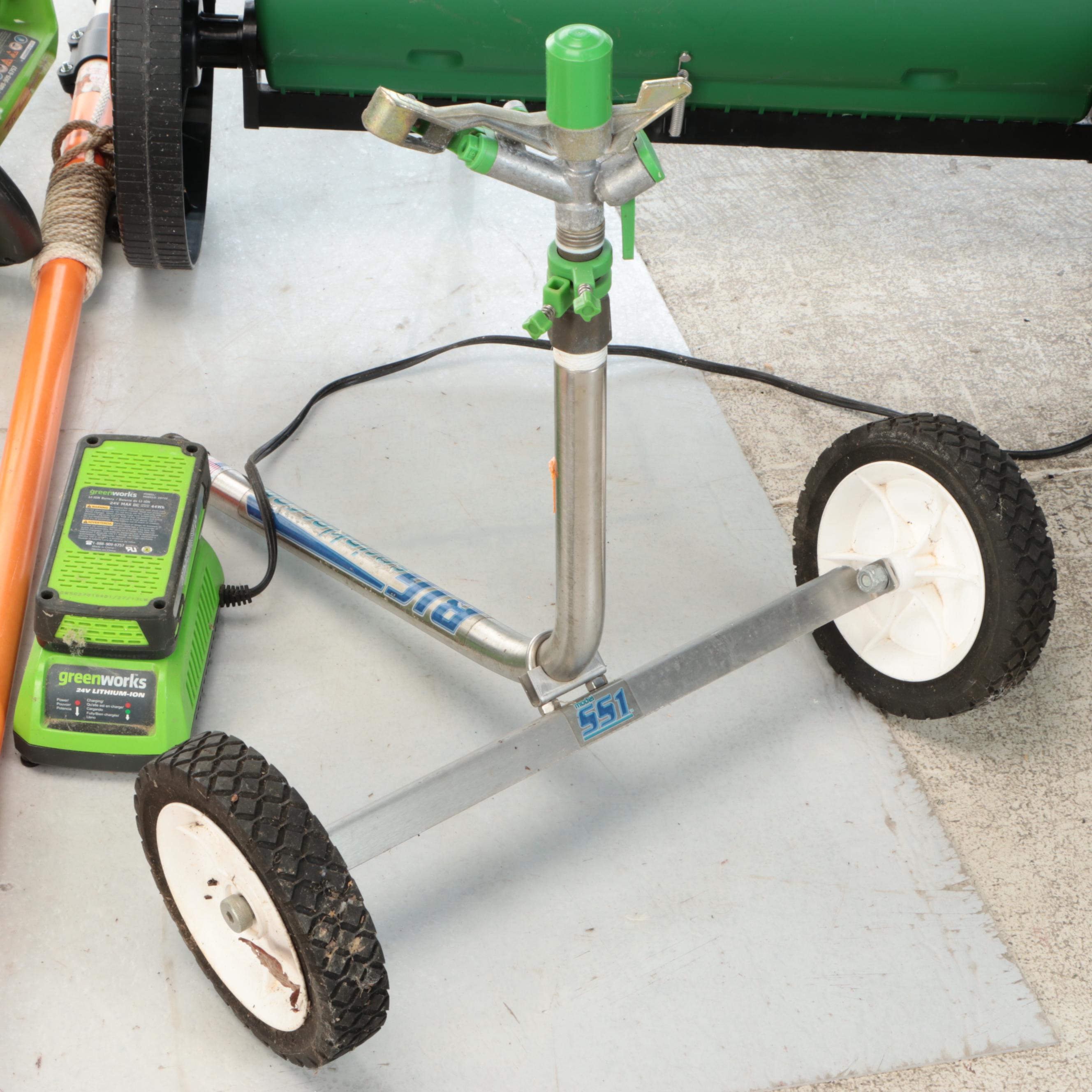 Scotts Turf Builder Seeder, Fiskars Tee Pruner with Hedge Trimmers and More