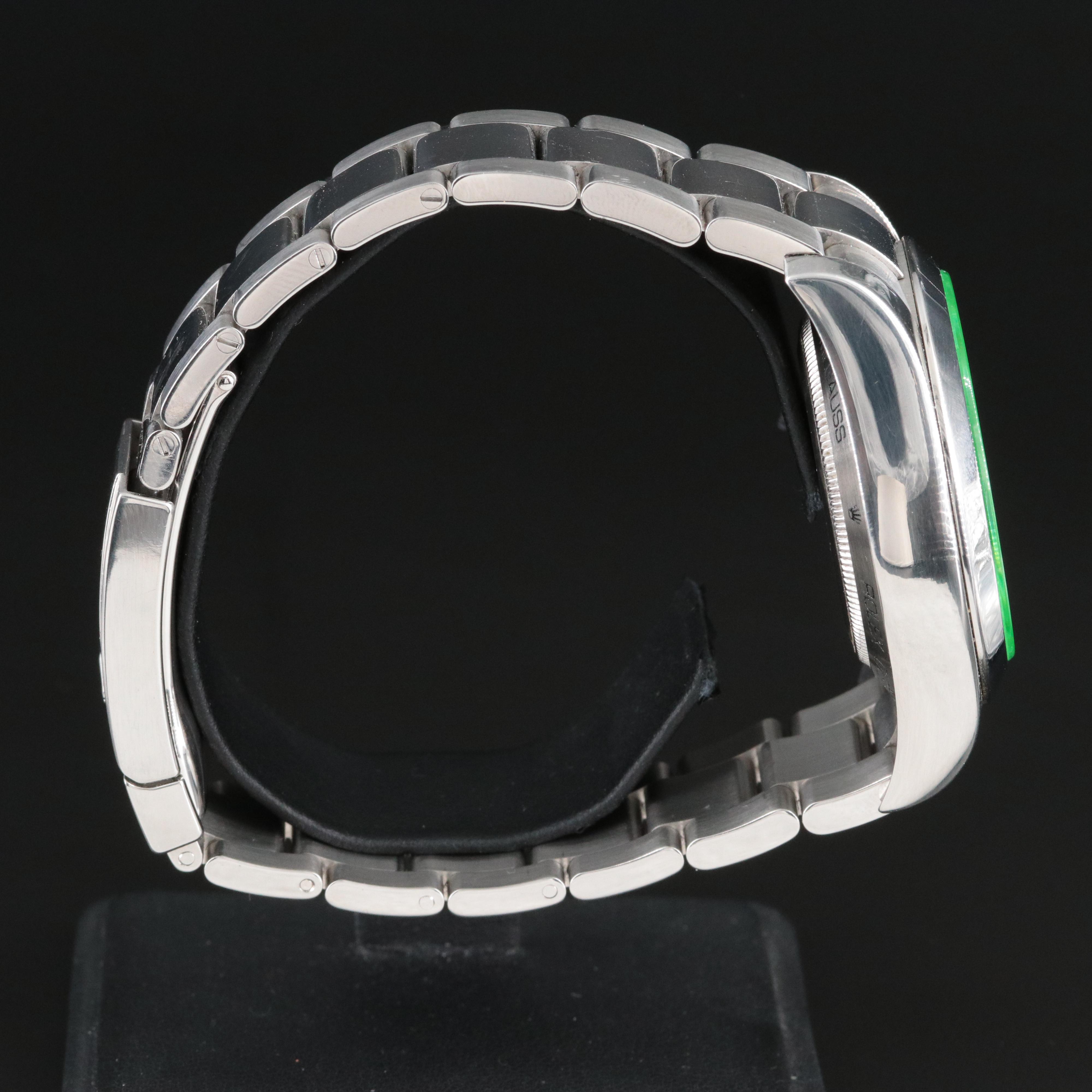 Rolex Milgauss Green Crystal Black Dial 116400V Watch