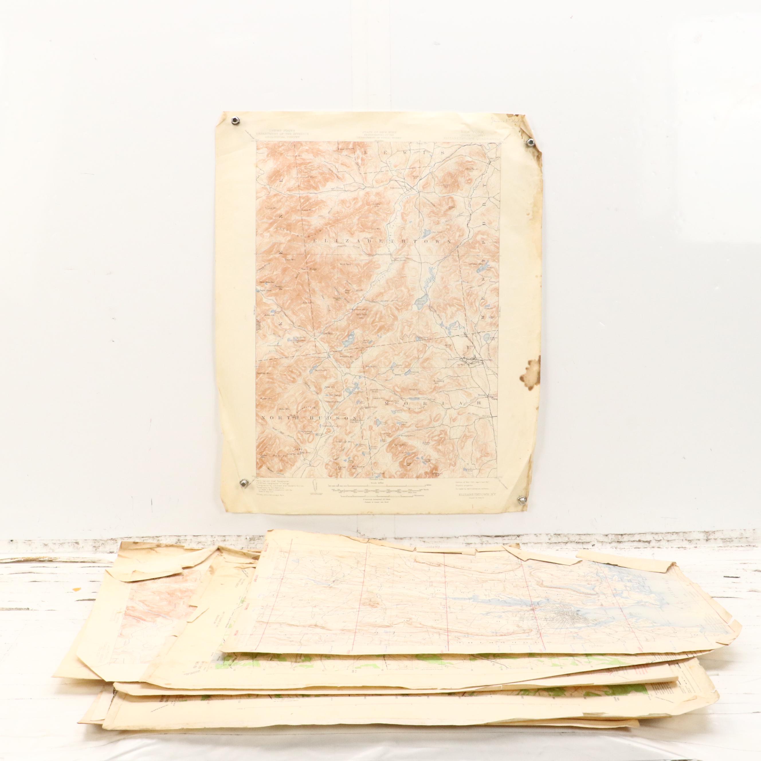Collection of Geological and Topographic Maps of New York State, Mid-20th C.