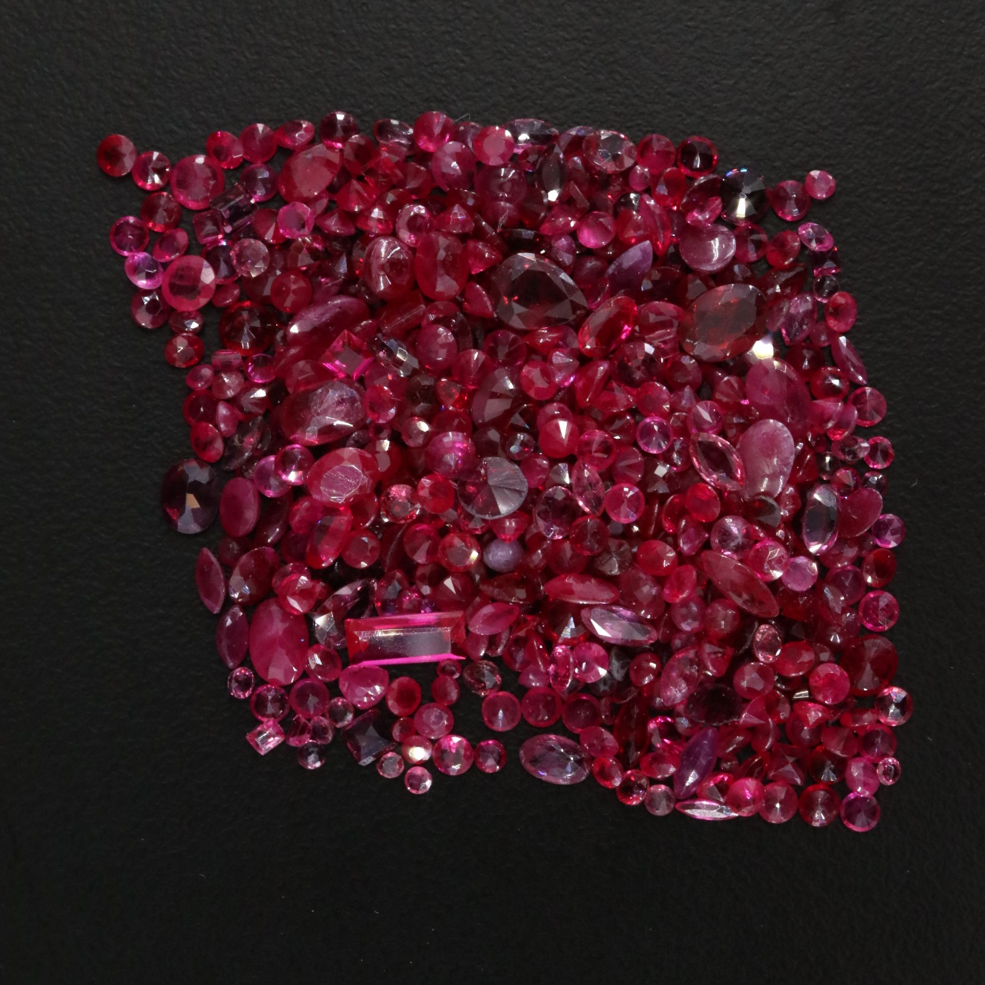 Loose 75.31 CTW Gemstone Lot Including Ruby and Lab Grown Ruby