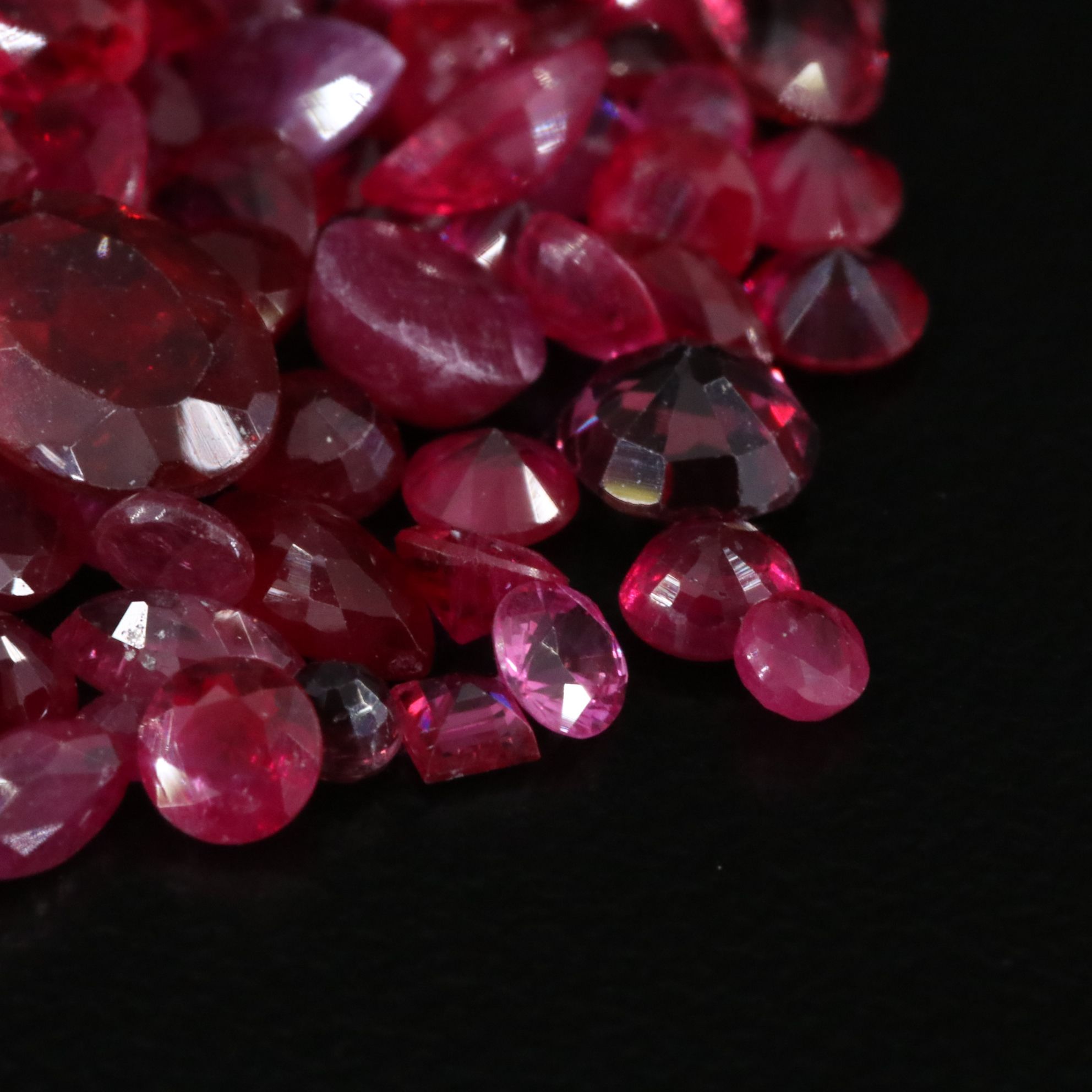Loose 75.31 CTW Gemstone Lot Including Ruby and Lab Grown Ruby