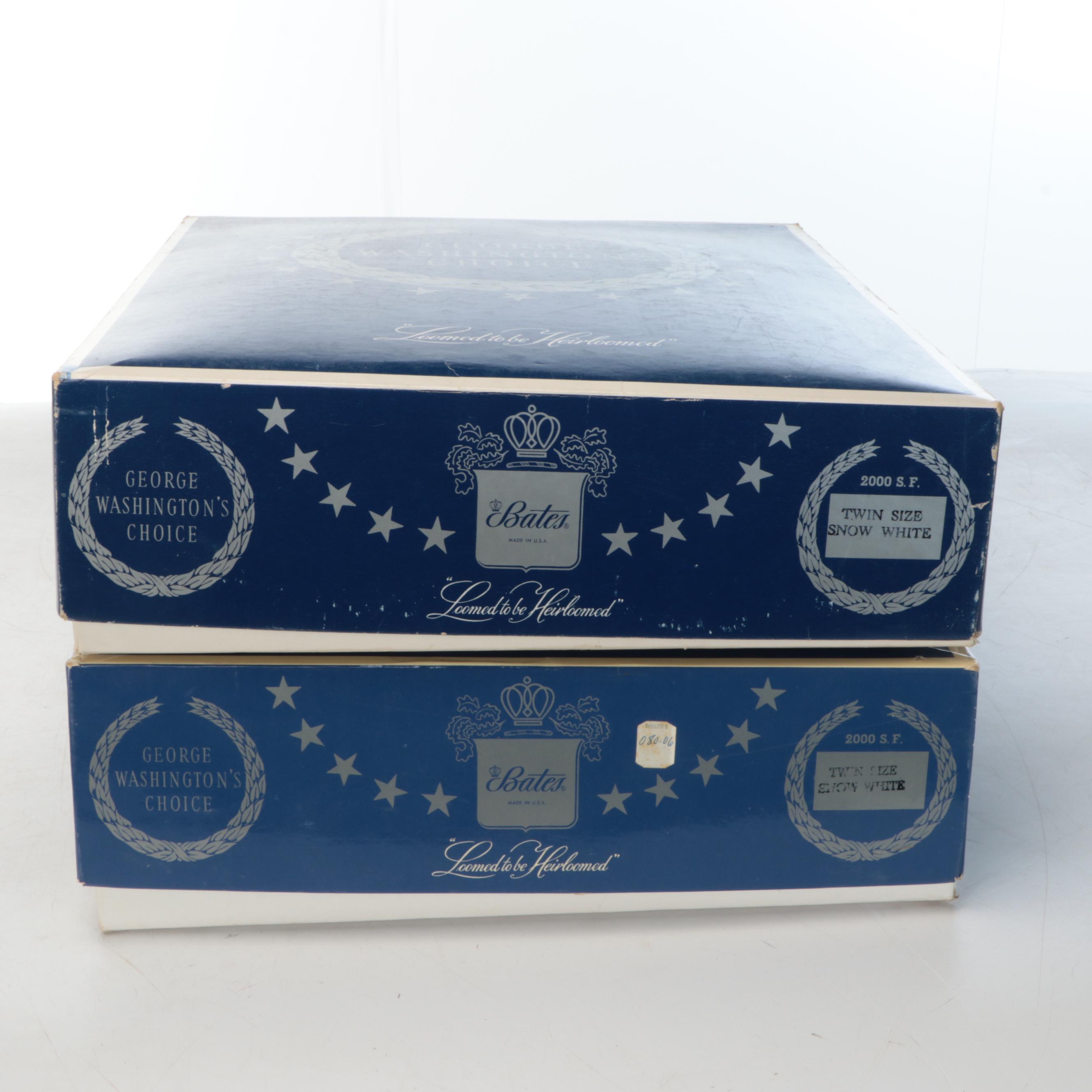 Bates "George Washington's Choice" Chenille Twin Size Bedspreads